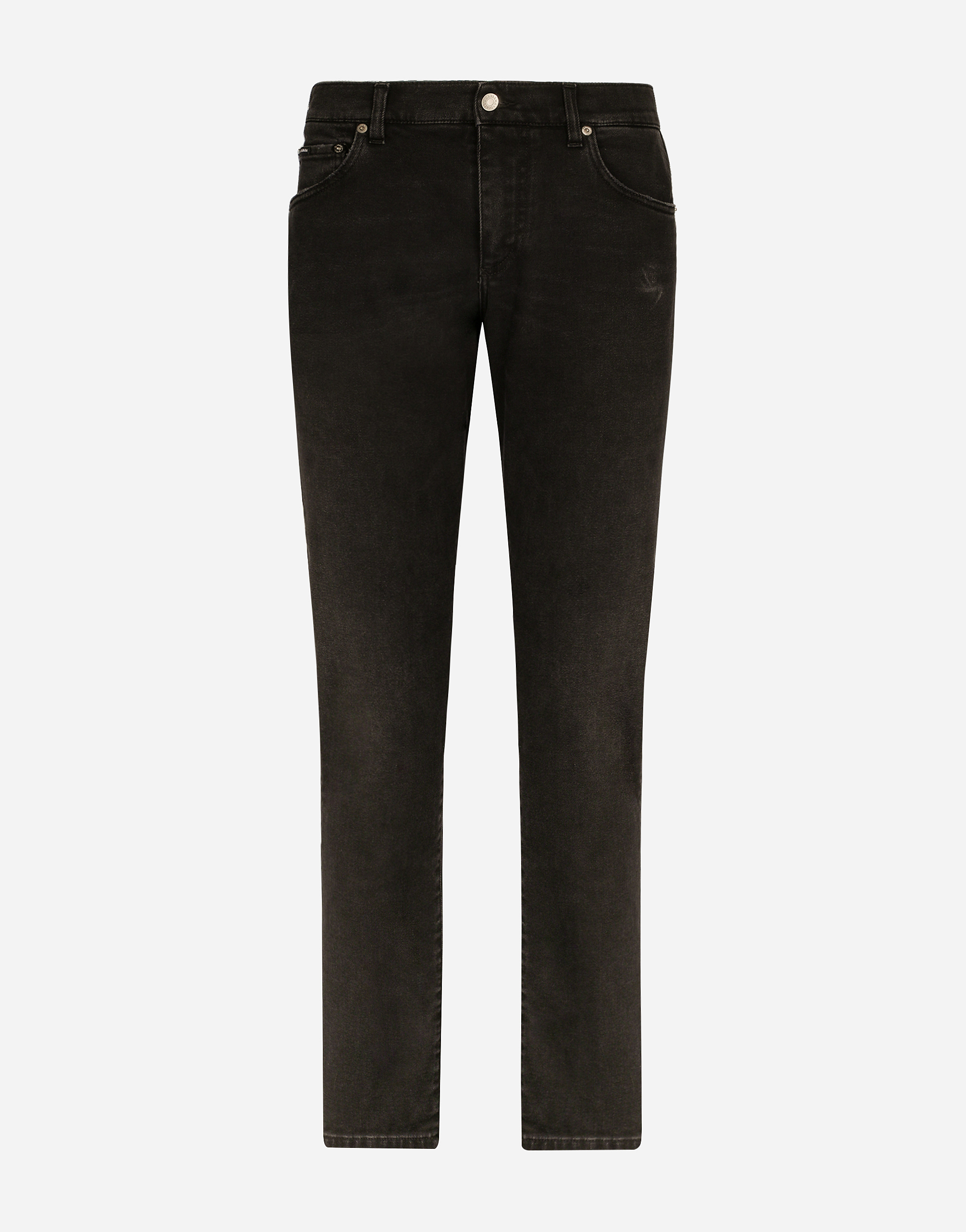 Dolce & Gabbana Slim Fit Stretch Denim Jeans With Subtle Abrasions - Man Denim Multi-colored Denim 52