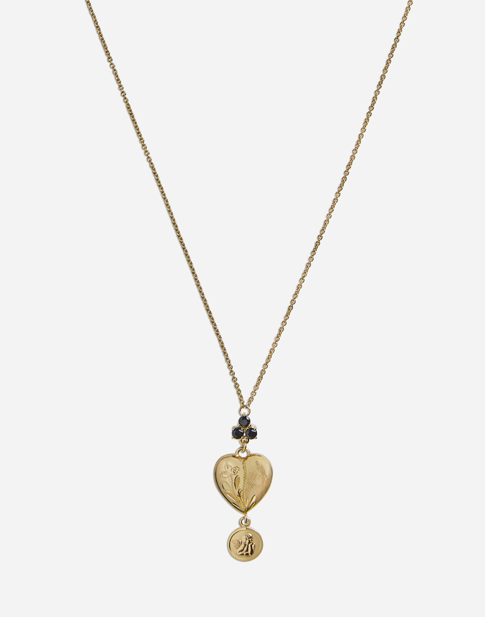 Shop Dolce & Gabbana Necklace With Heart Pendant In Gold