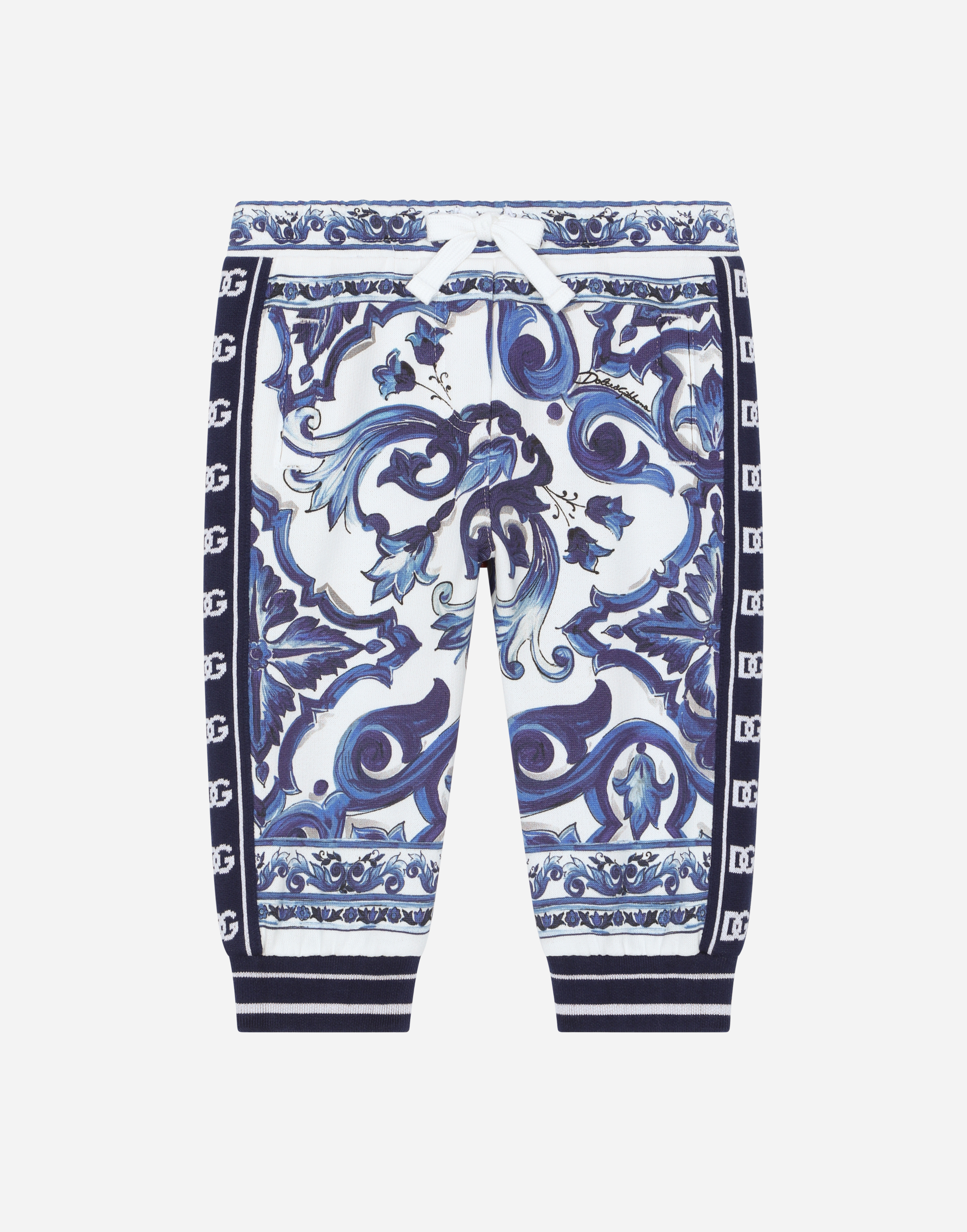 Majolica-print jersey jogging pants