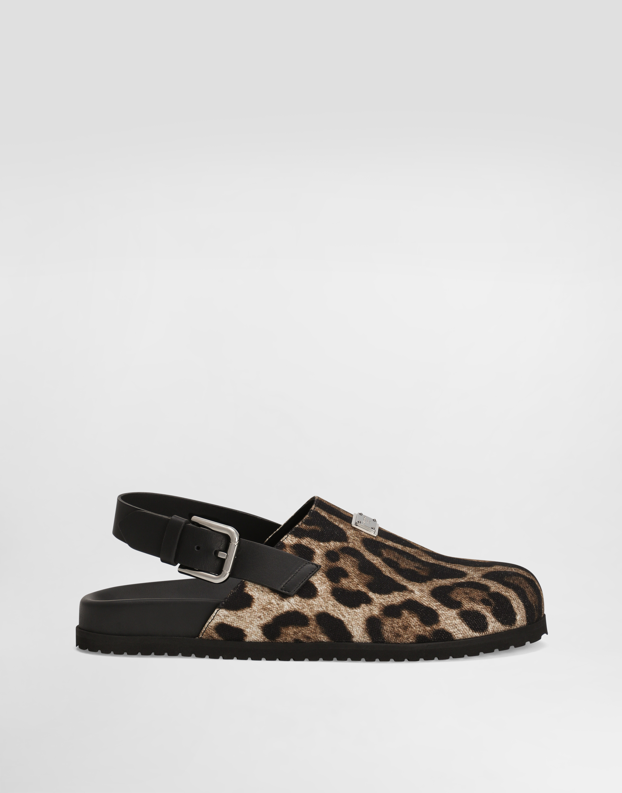 Dolce & Gabbana Canvas Mules In Print