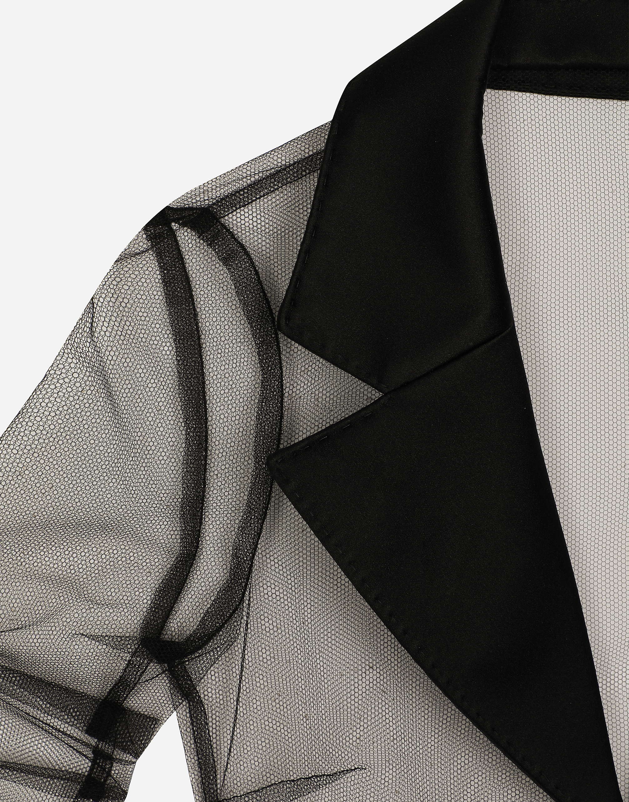 Tulle jacket with satin details
