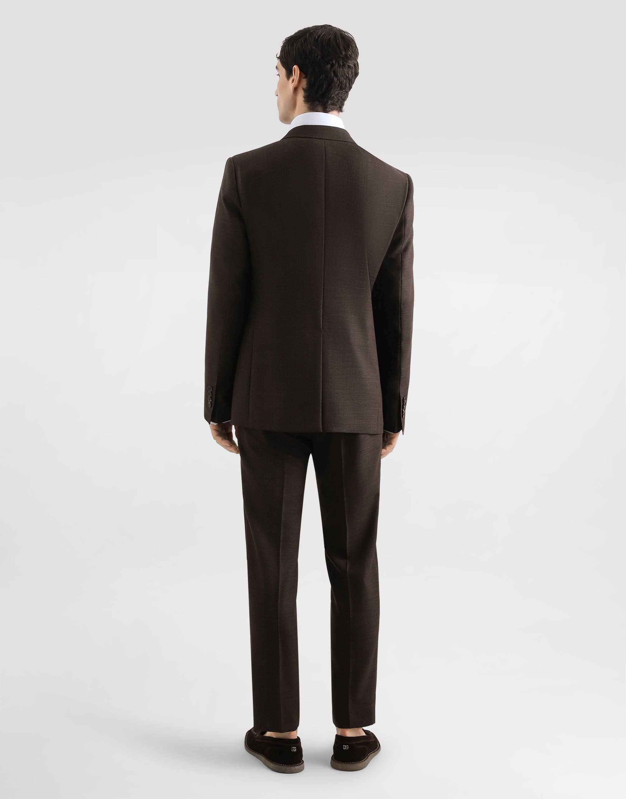 Dolce & Gabbana Wool Trousers In Brown