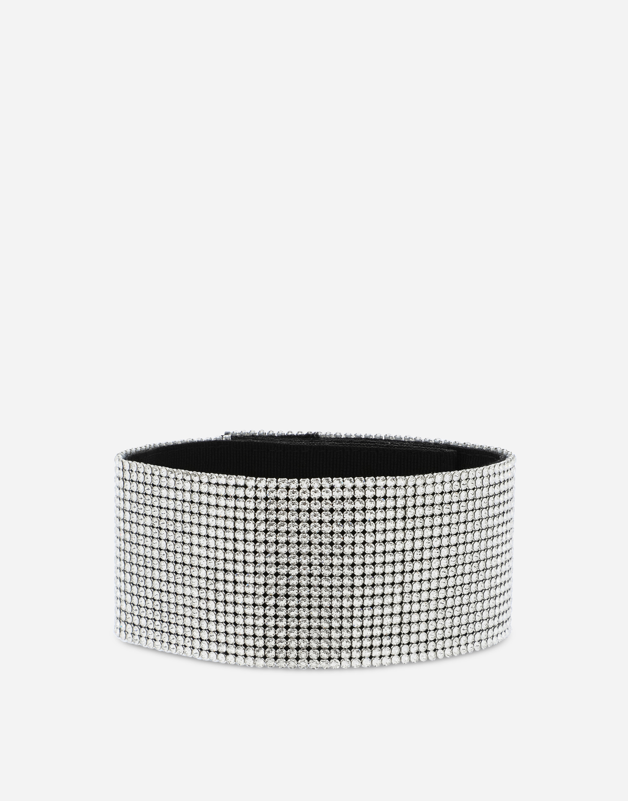 ? Dolce & Gabbana Brown Leather Crystal Logo Choker | D❤️G Glam 16\