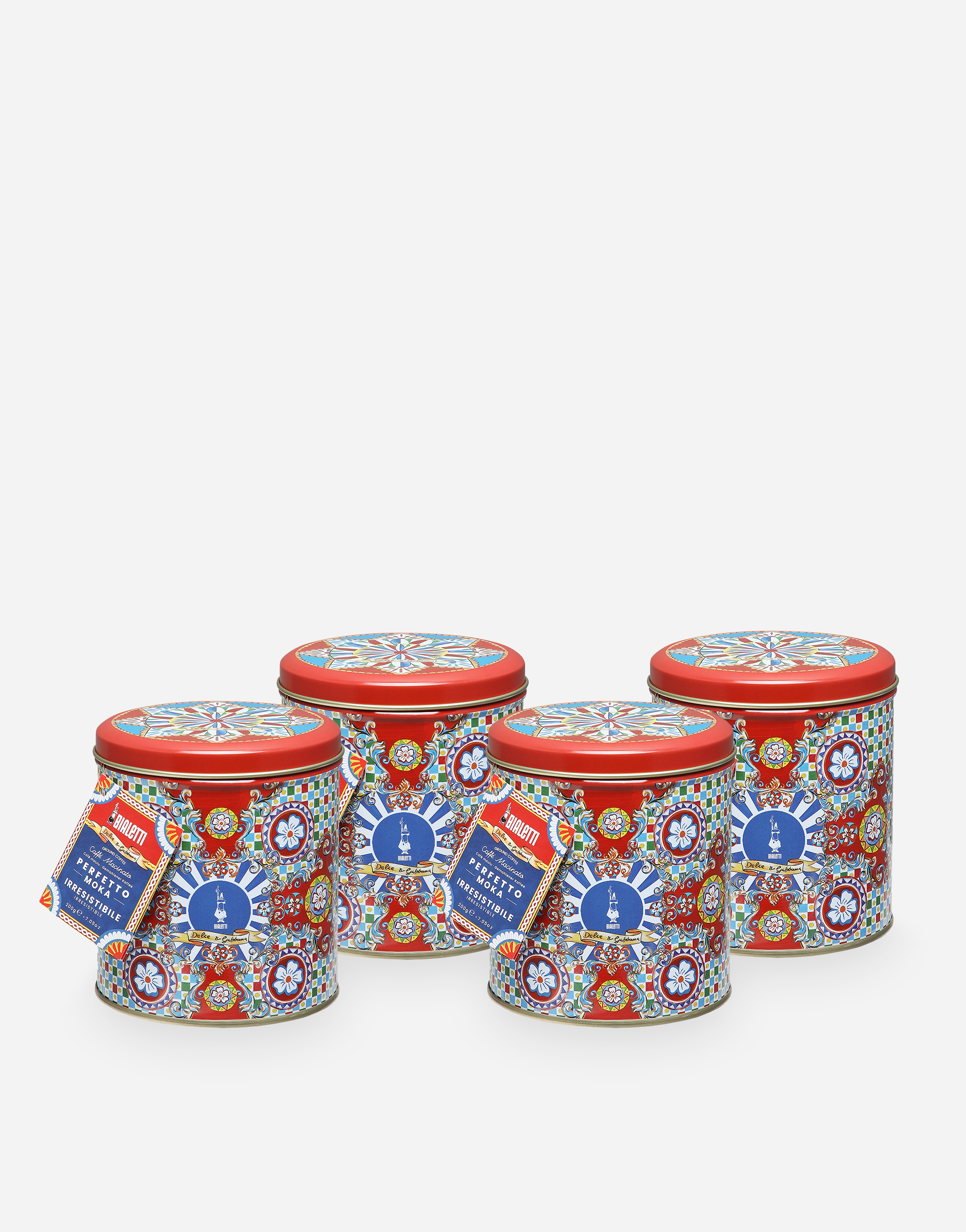 Dolce & Gabbana 4 Coffee Canisters Bialetti Dolce&gabbana In Multicolor