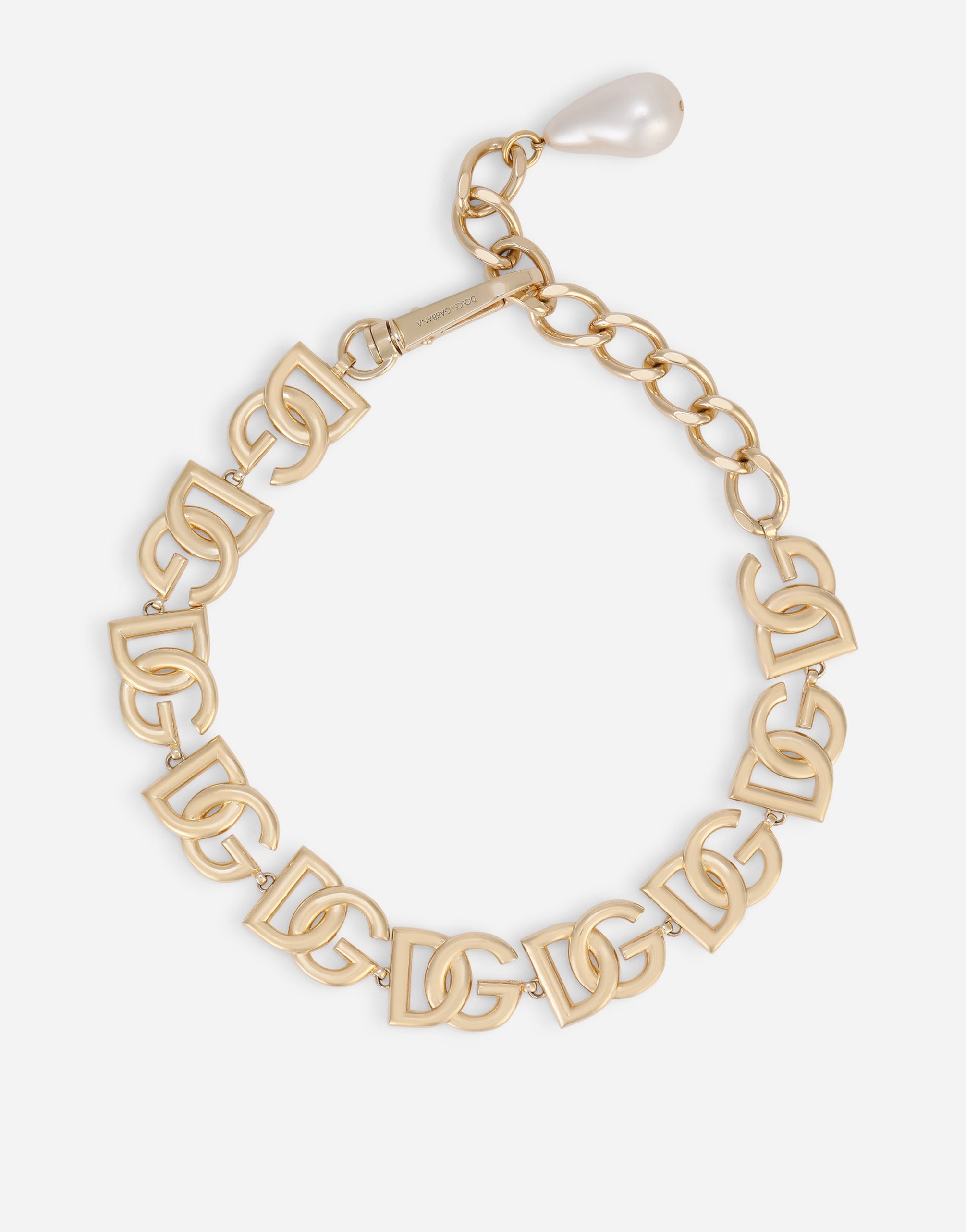 Link choker with DG logo in Gold for Women | Dolce&Gabbana® US