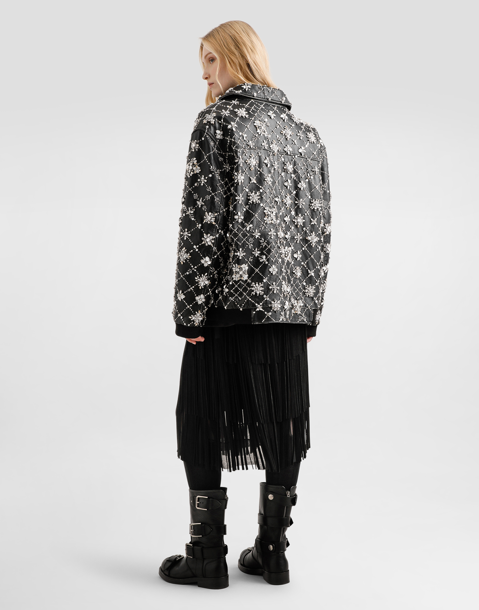 Dolce & Gabbana Vintage Lambskin Jacket In Black