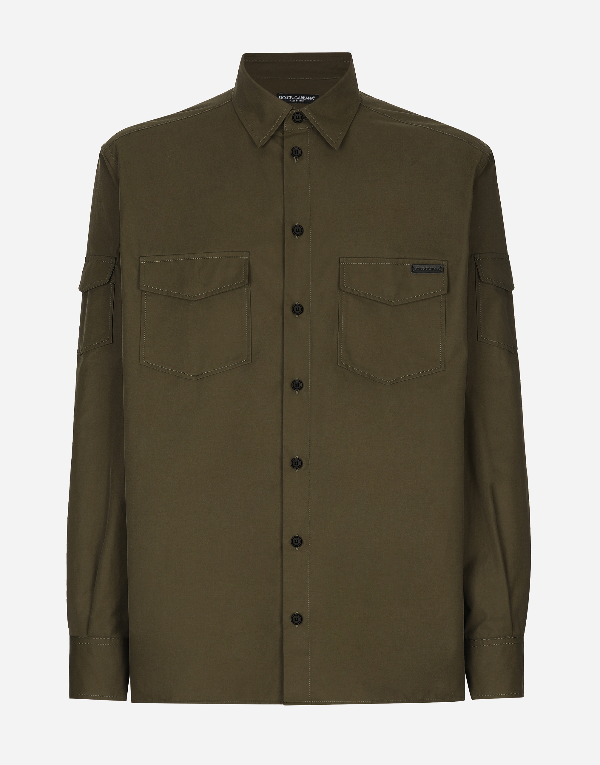 Technical fabric shirt with pockets