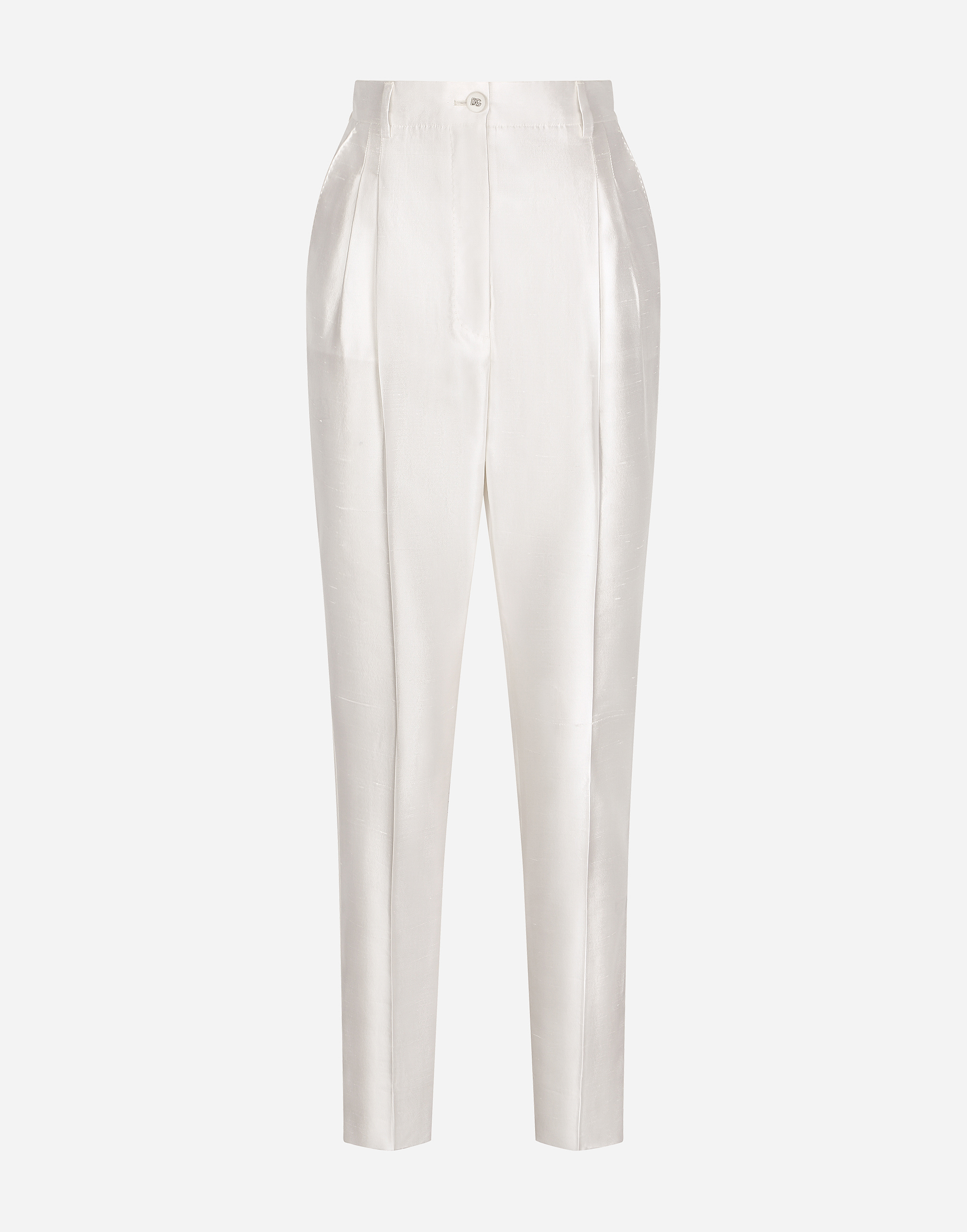 Dolce & Gabbana Shantung Pants In White