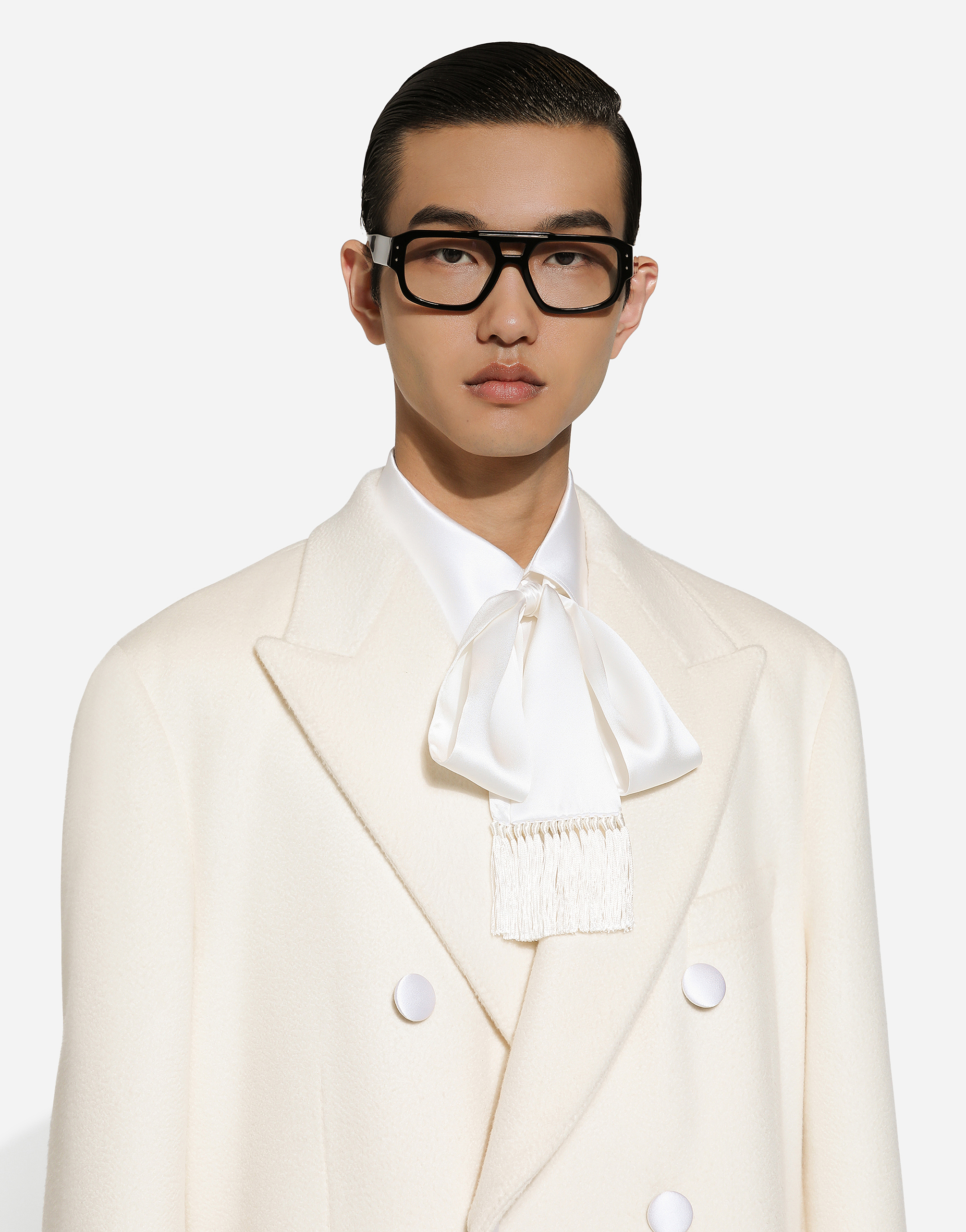 Double-breasted cashmere coat