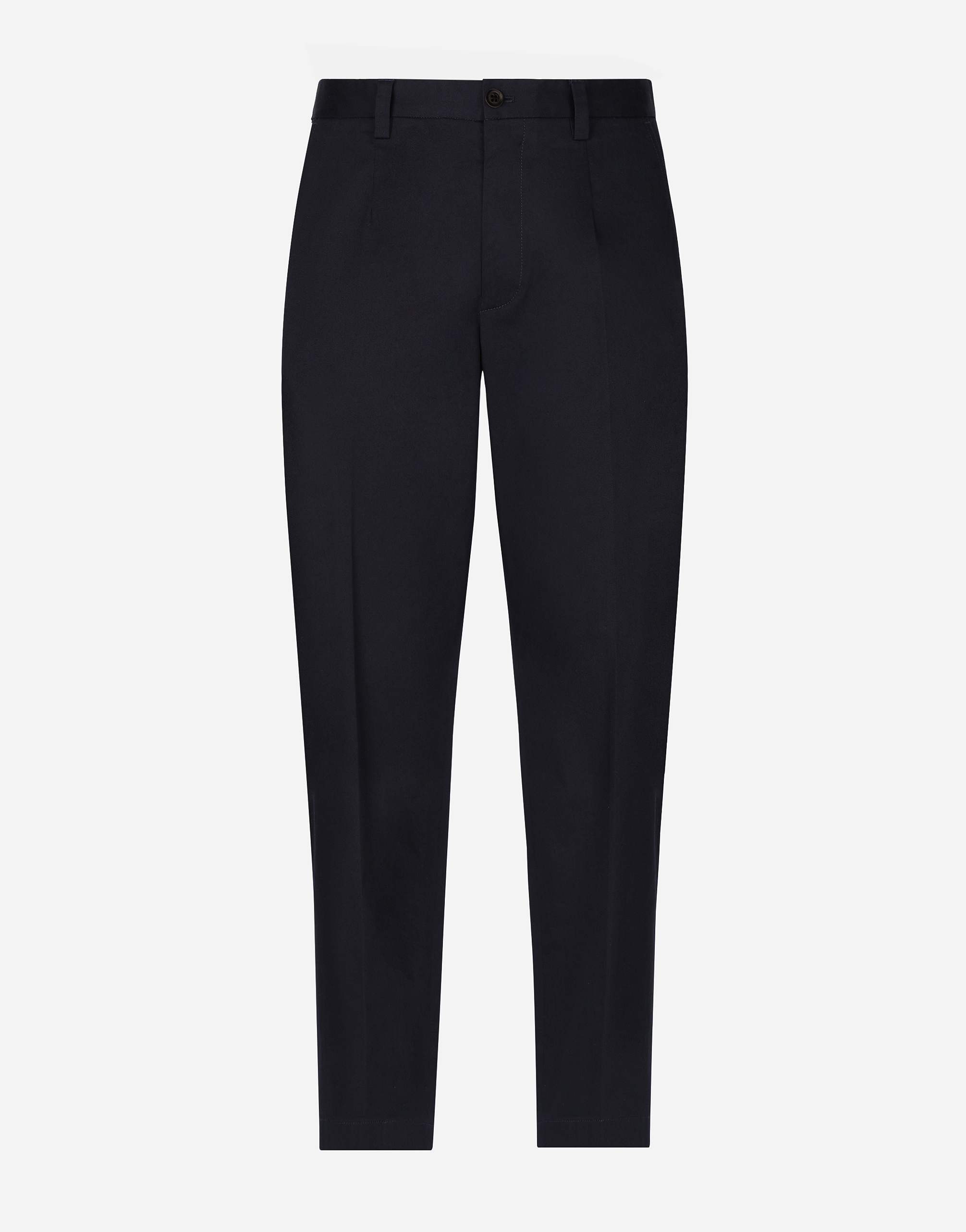 Stretch cotton pants in Blue for Men | Dolce&Gabbana®