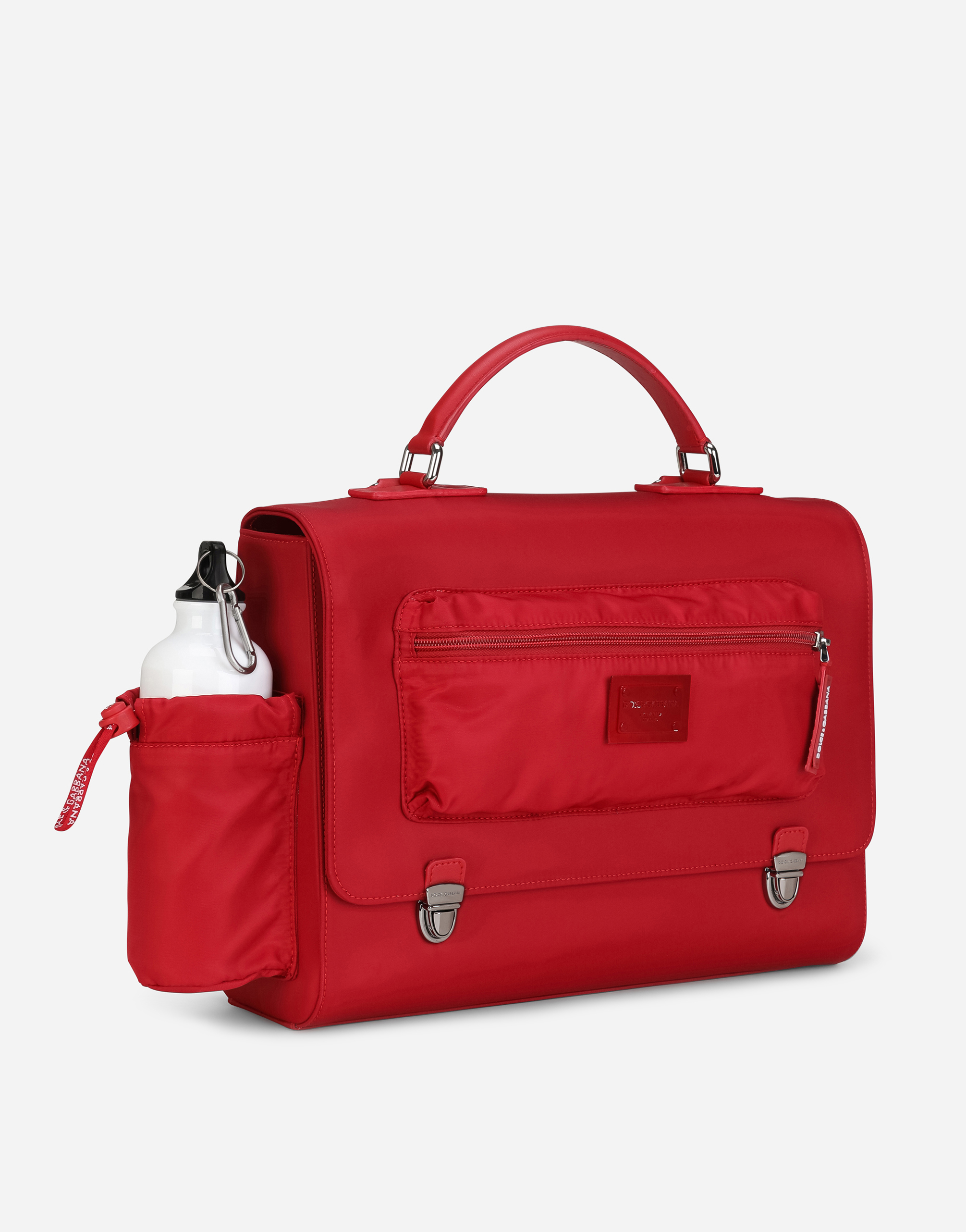 DOLCE & GABBANA NYLON SATCHEL WITH DG LOGO