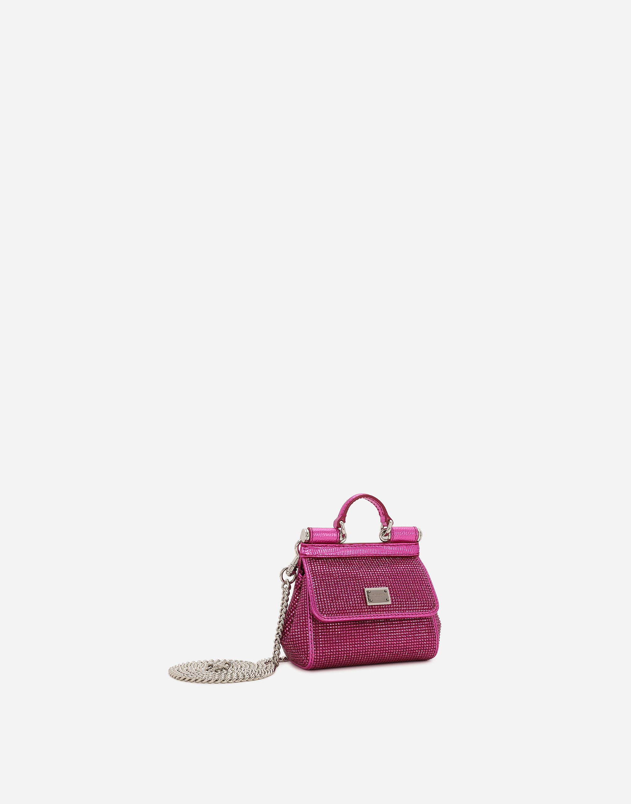 Shop Dolce & Gabbana Mini Sicily Handbag In Fuchsia