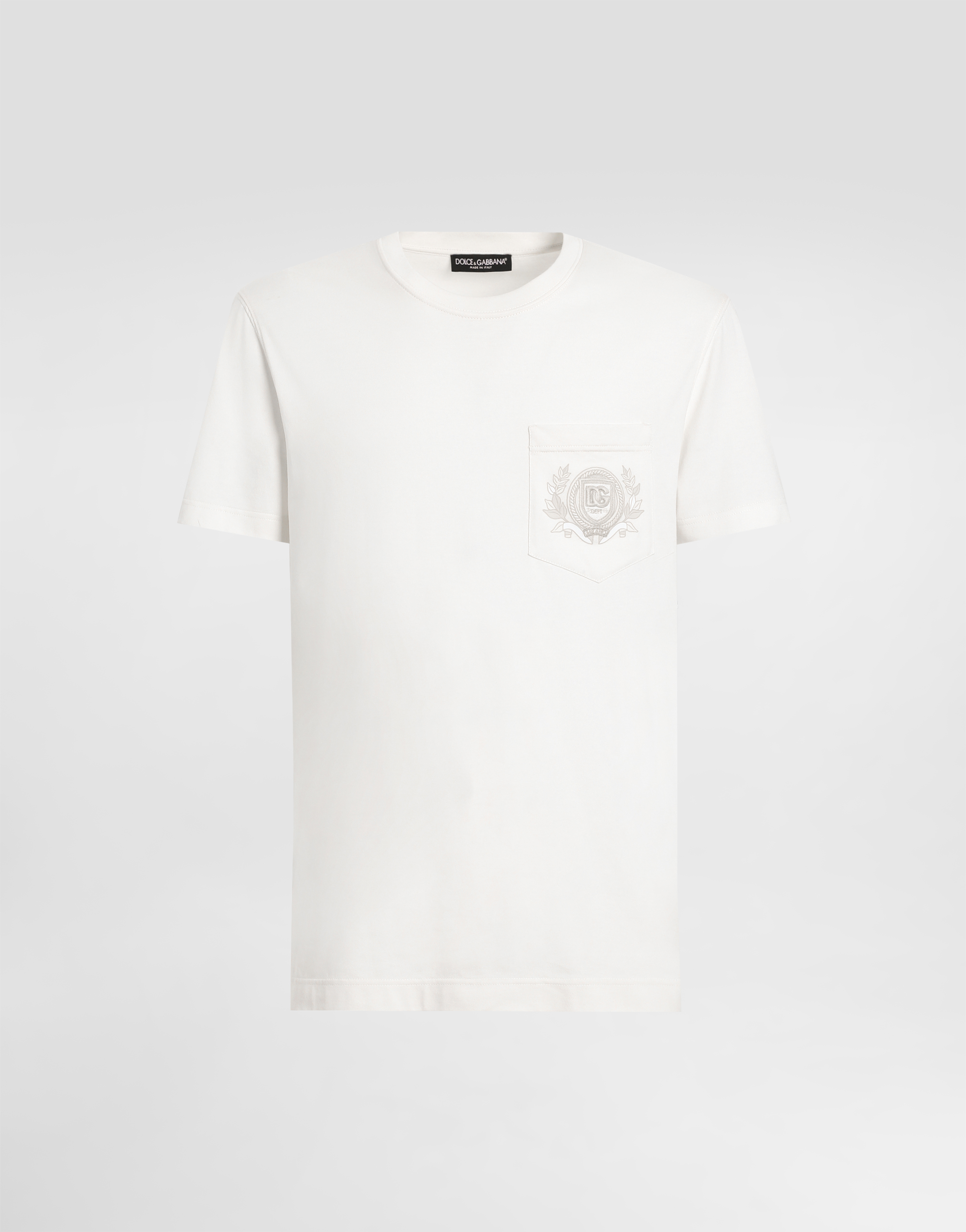 Dolce & Gabbana Cotton T-shirt With Logo In Cream