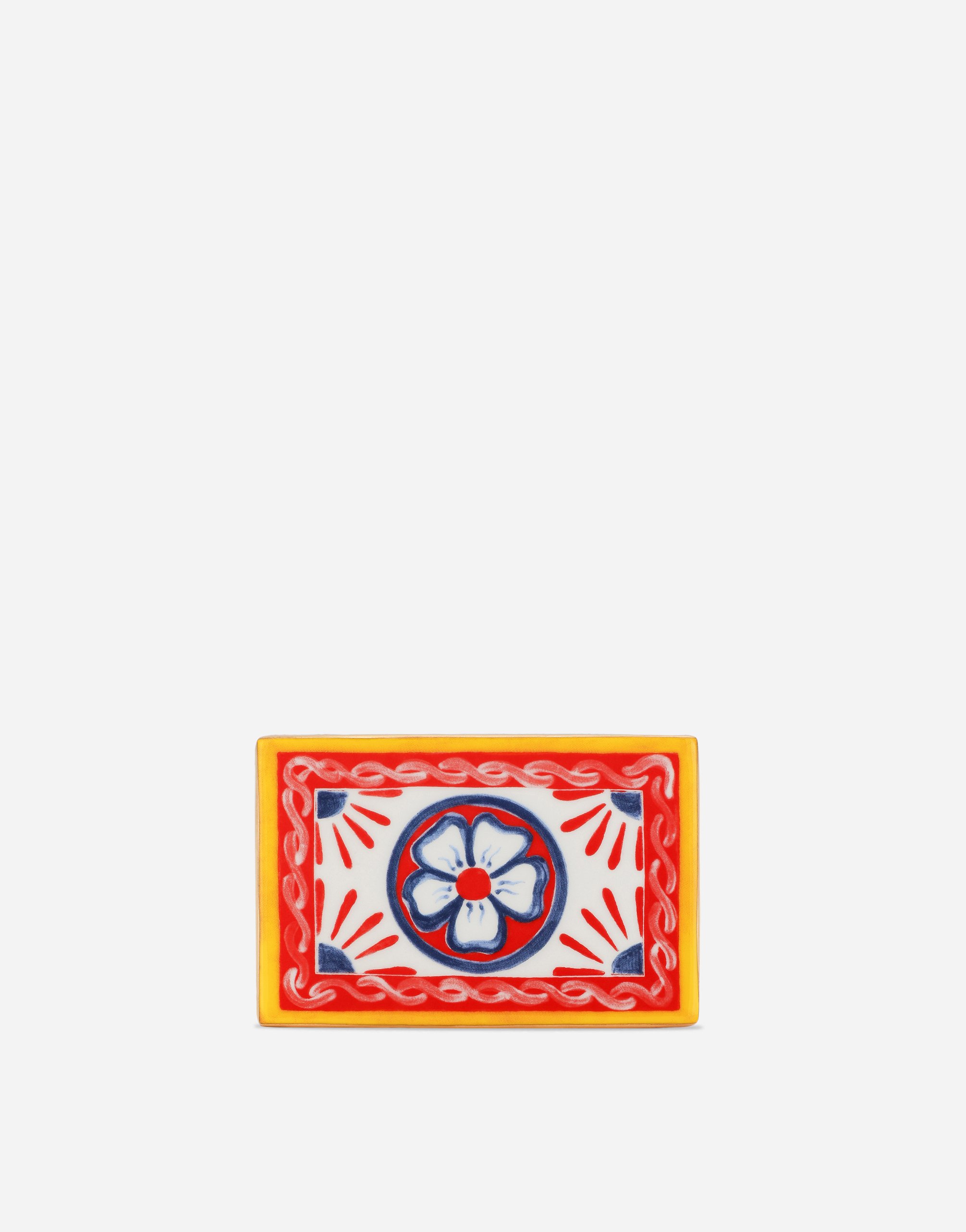 Dolce & Gabbana Medium Porcelain Coaster In Multicolor