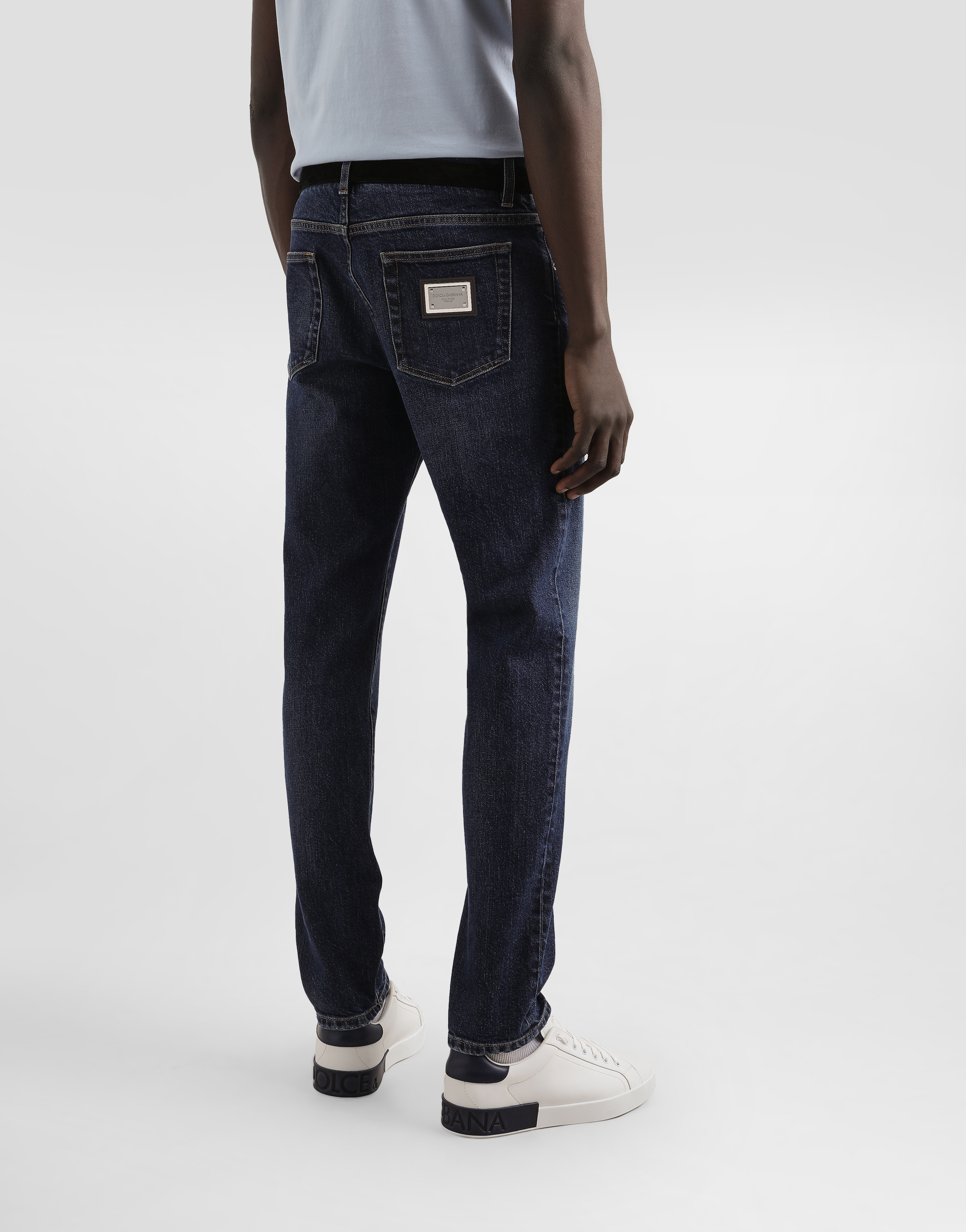 Slim-fit stretch cotton jeans