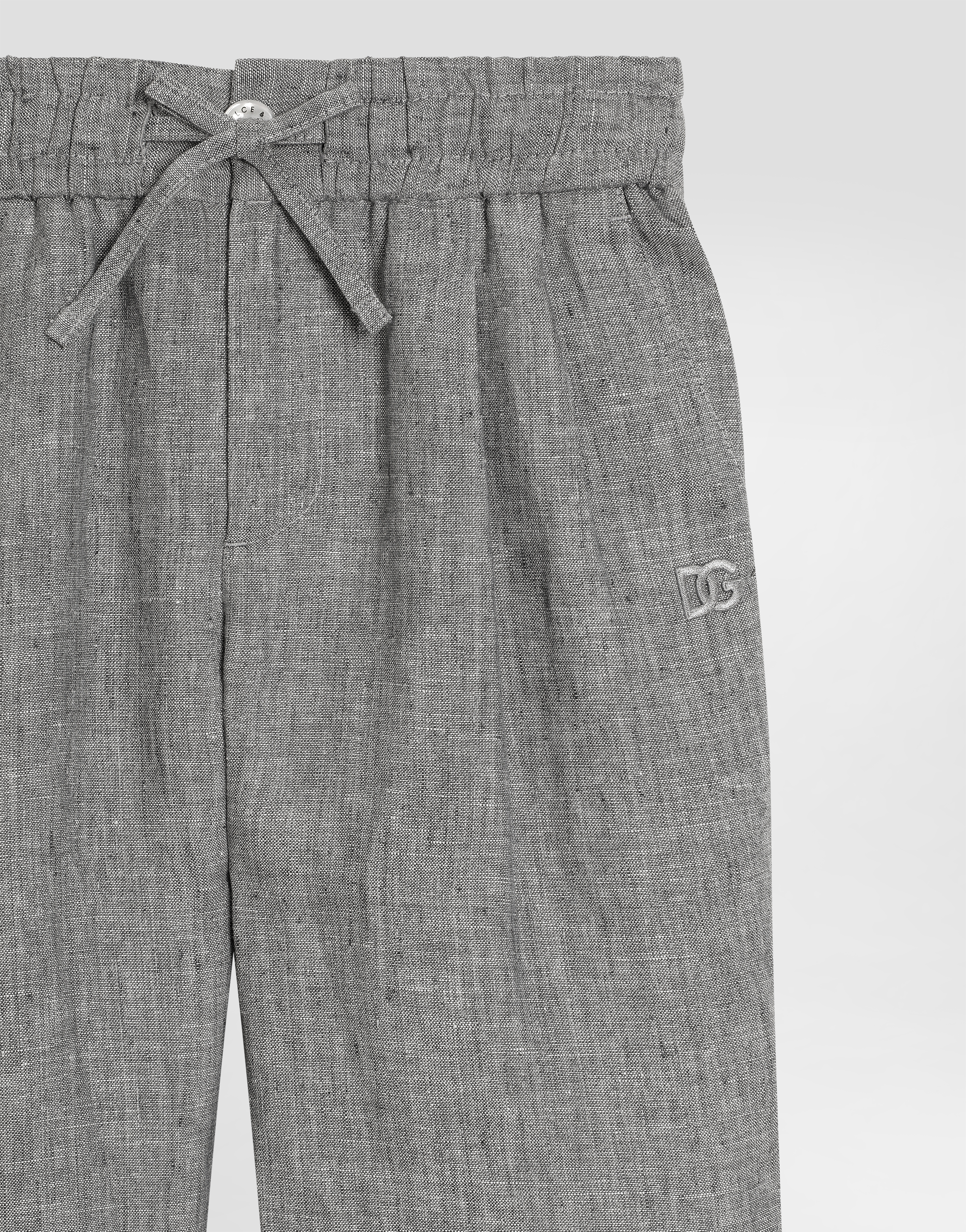 Jogging trousers washed linen canvas