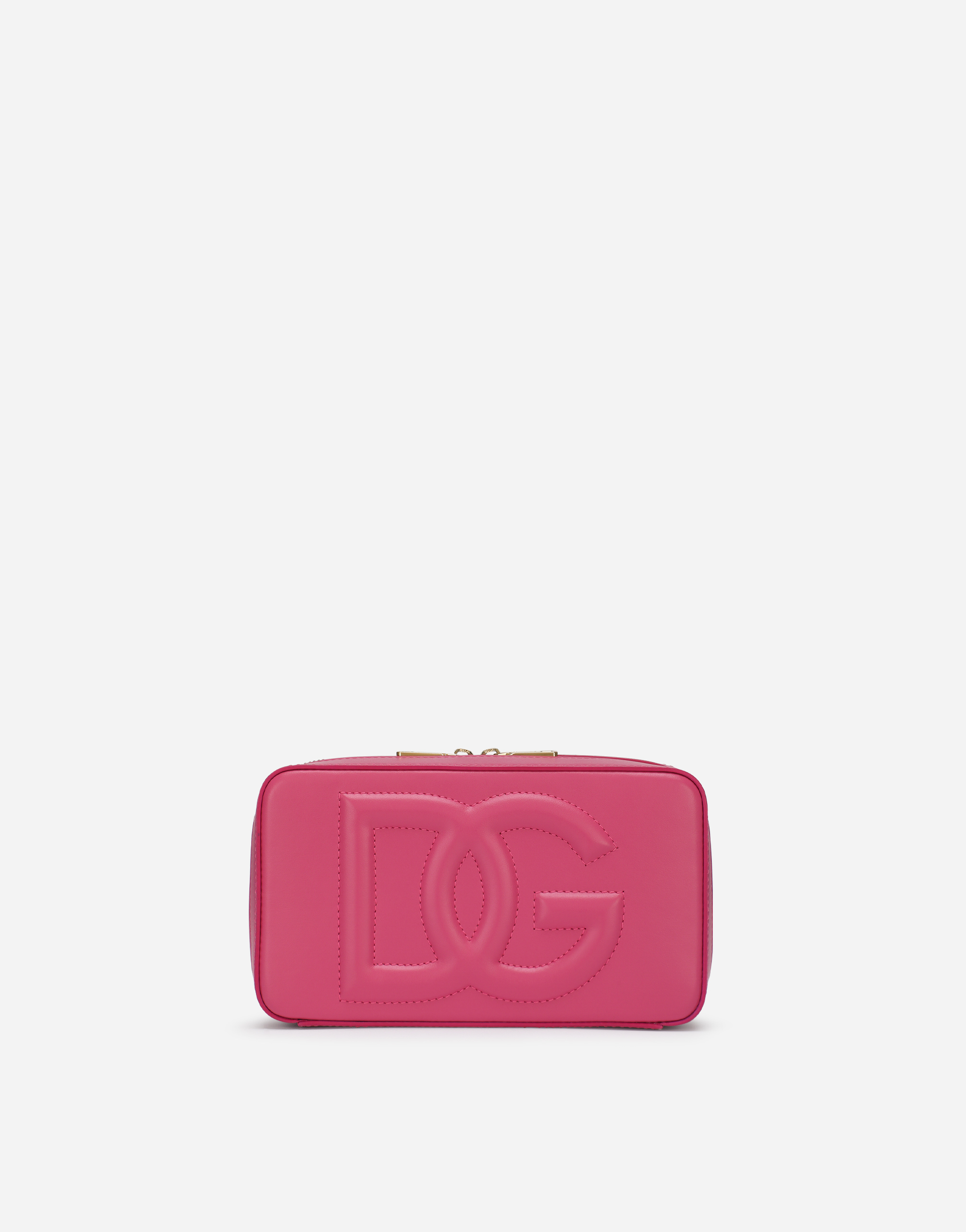 Dolce & Gabbana Small Calfskin Logo Camera Bag In Lilac