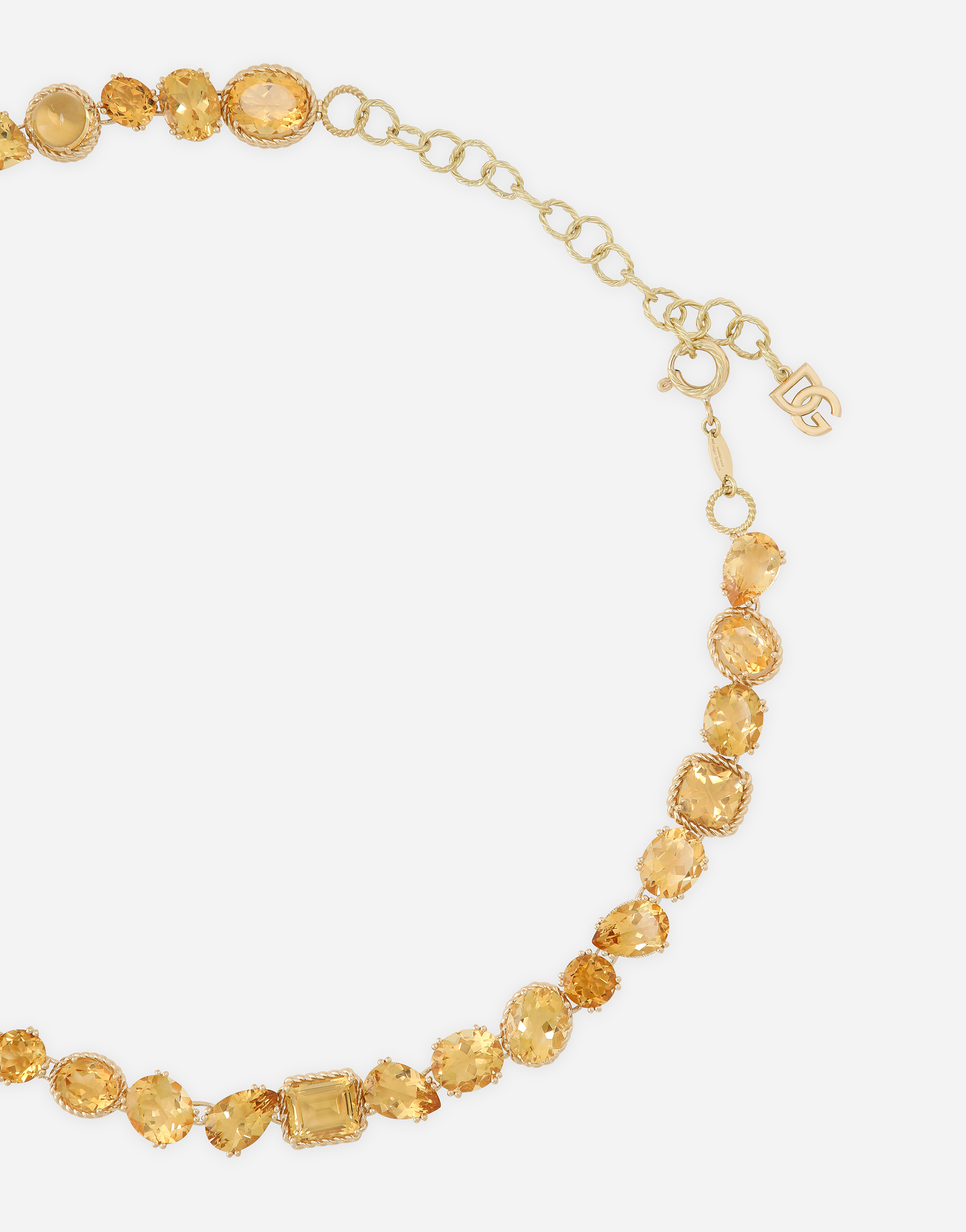 Rainbow Monochrome Necklace 18-carat yellow gold and citrines