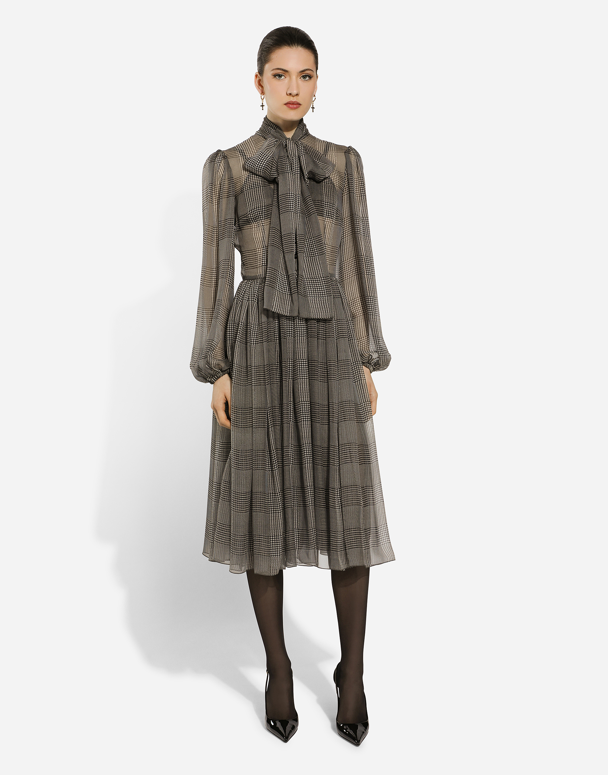 Dolce & Gabbana Check-pattern Dress In マルチカラー