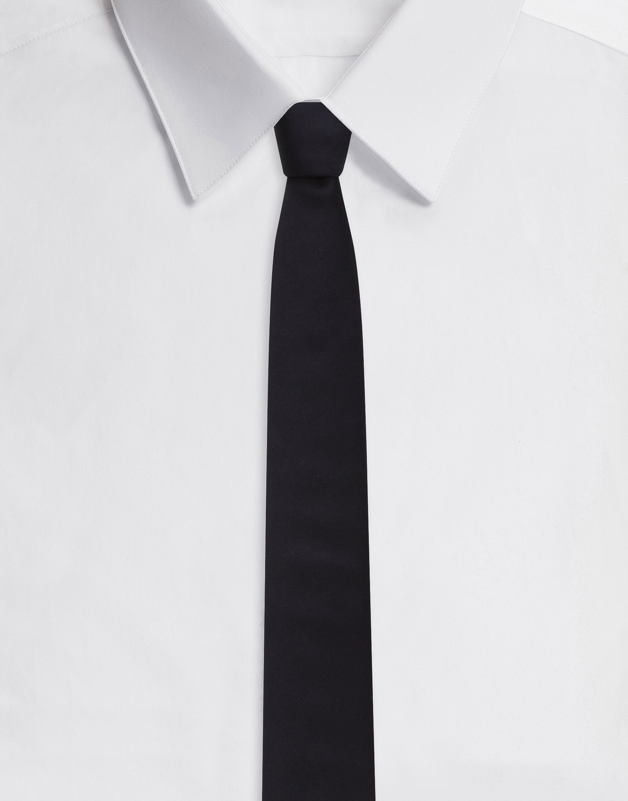 【関税＆送料込み】Dolce & Gabbana Black Tie With Tie Closu Silk tie with DG logo in Black for Men | Dolce&Gabbana®