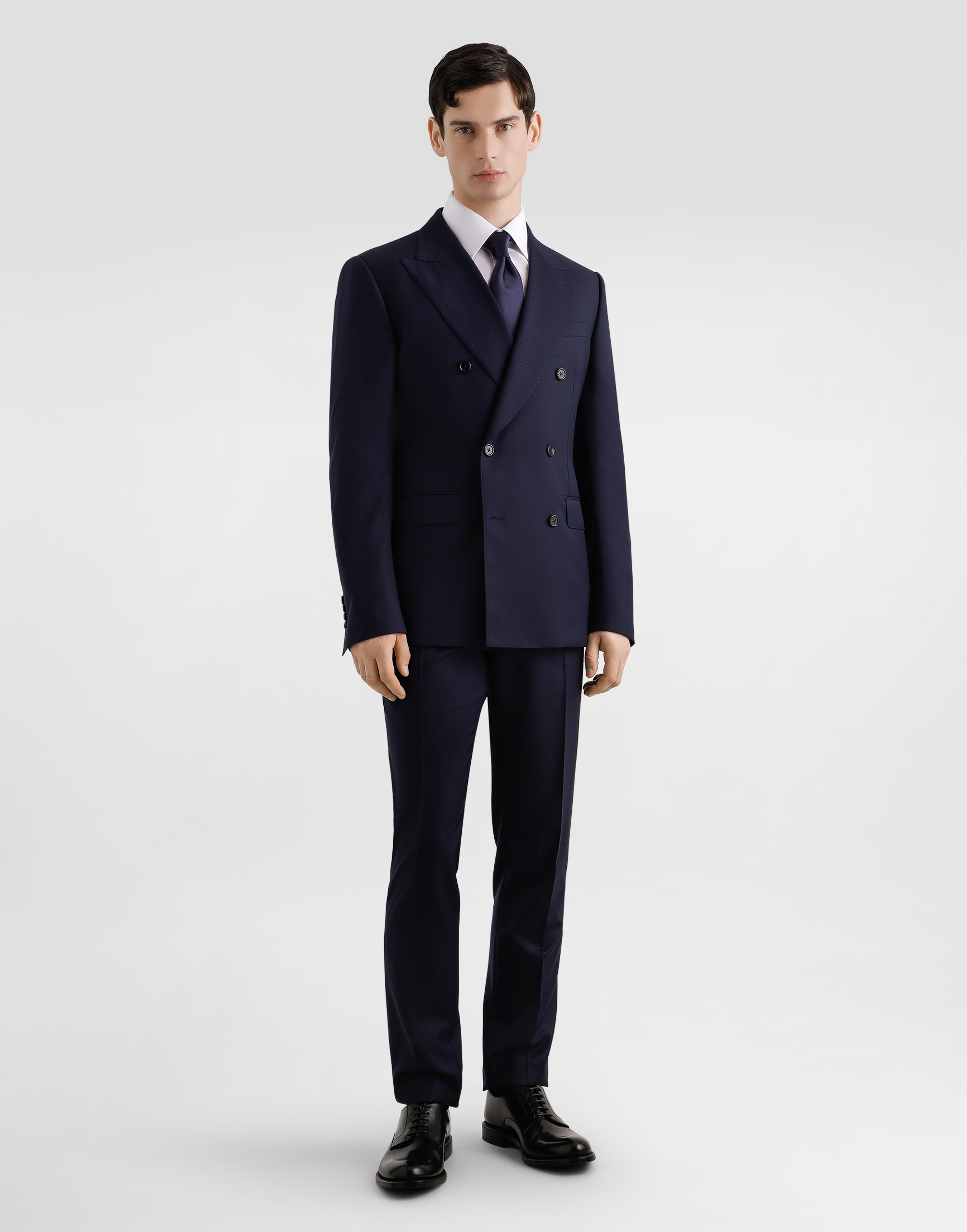 Dolce & Gabbana Two-piece Wool Suit In Blue