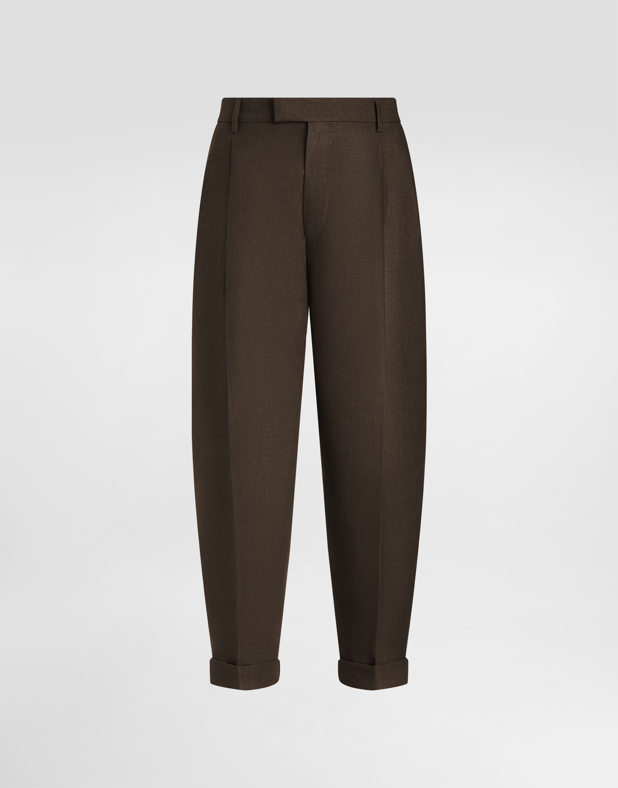 Dolce & Gabbana Linen Fabric Pants - Man Pants And Shorts Brown