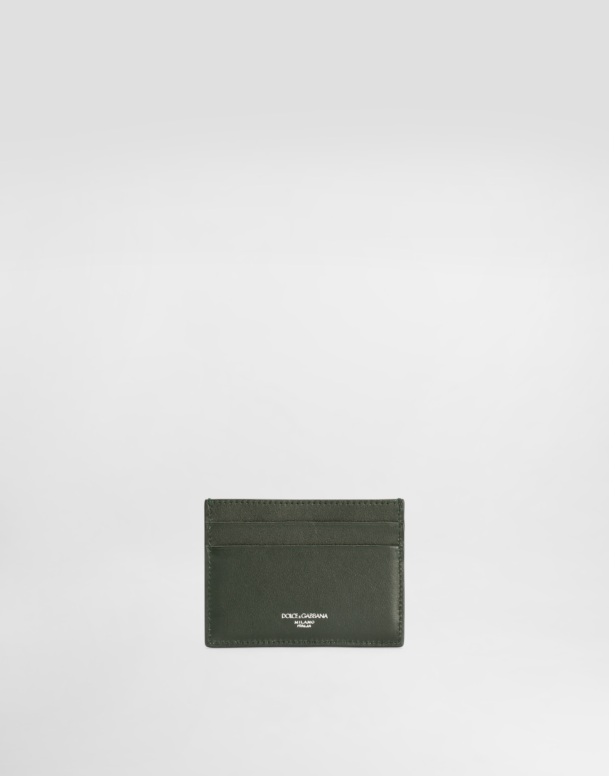 Dolce & Gabbana Plongé Woven Calfskin Card Holder