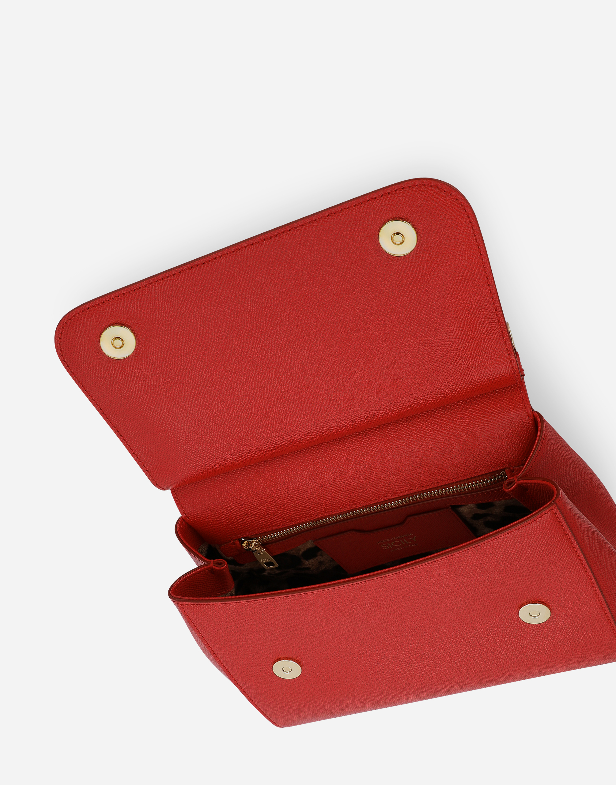 Dolce & Gabbana Large Sicily Handbag In Red