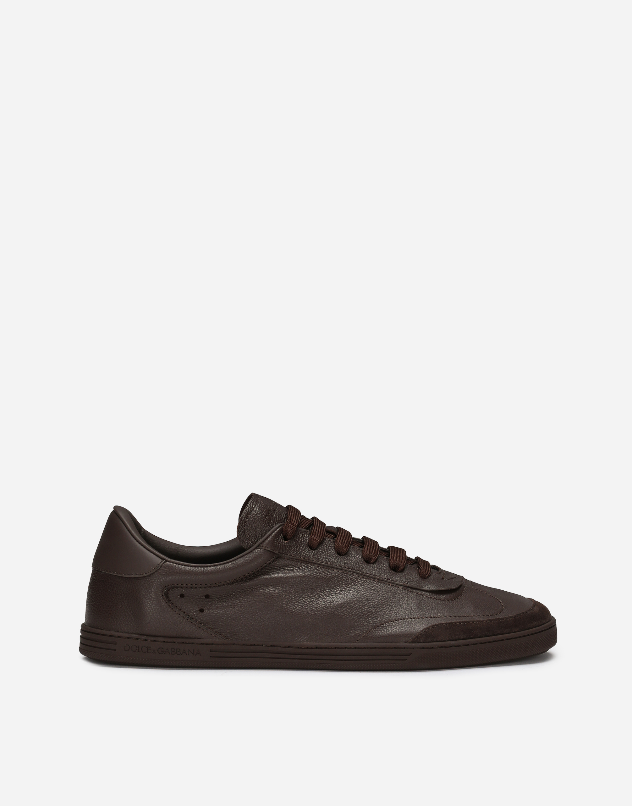 Dolce & Gabbana Saint Tropez Calfskin Sneakers - Man Sneakers Brown