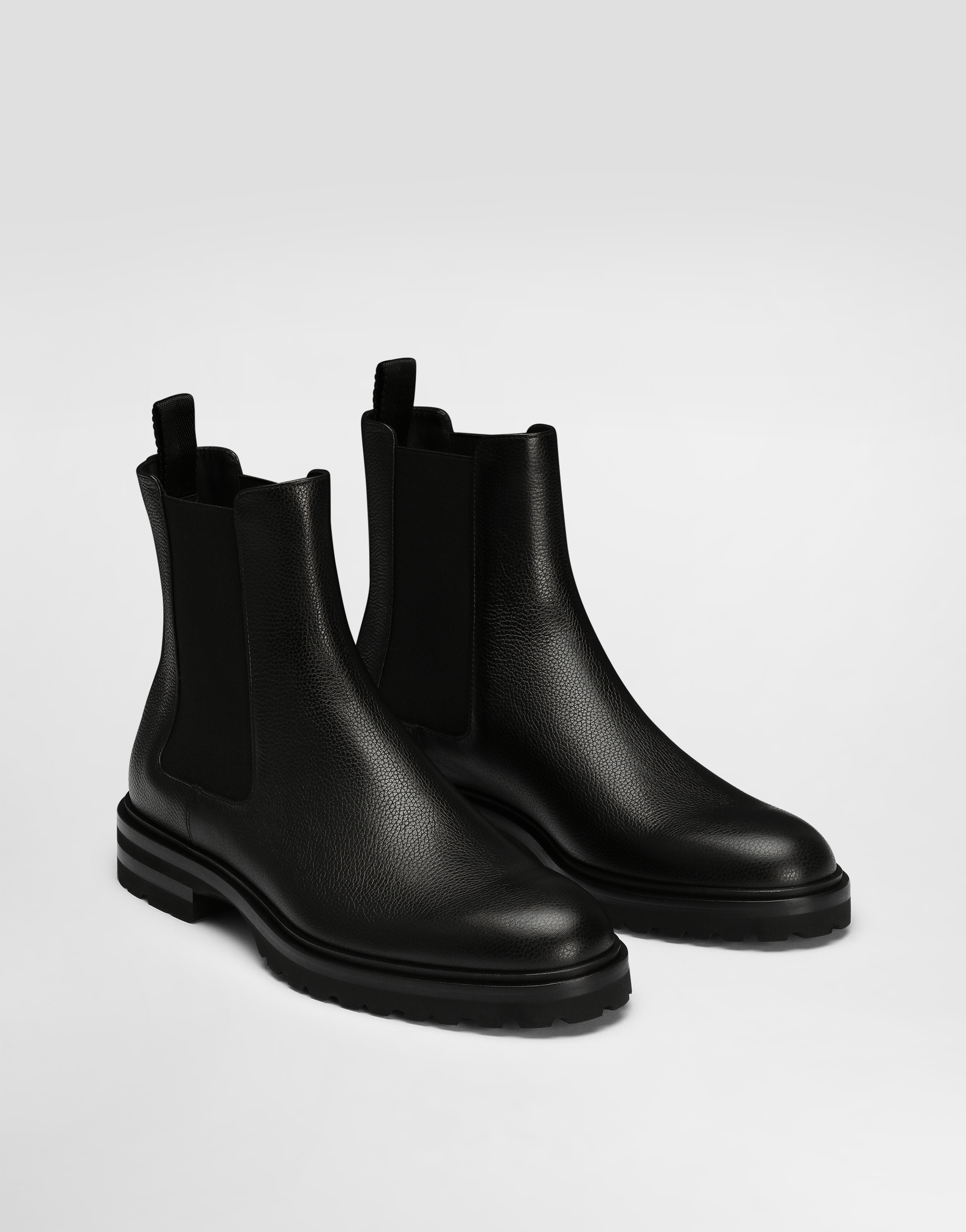 Dolce & Gabbana Leather Boots In Black