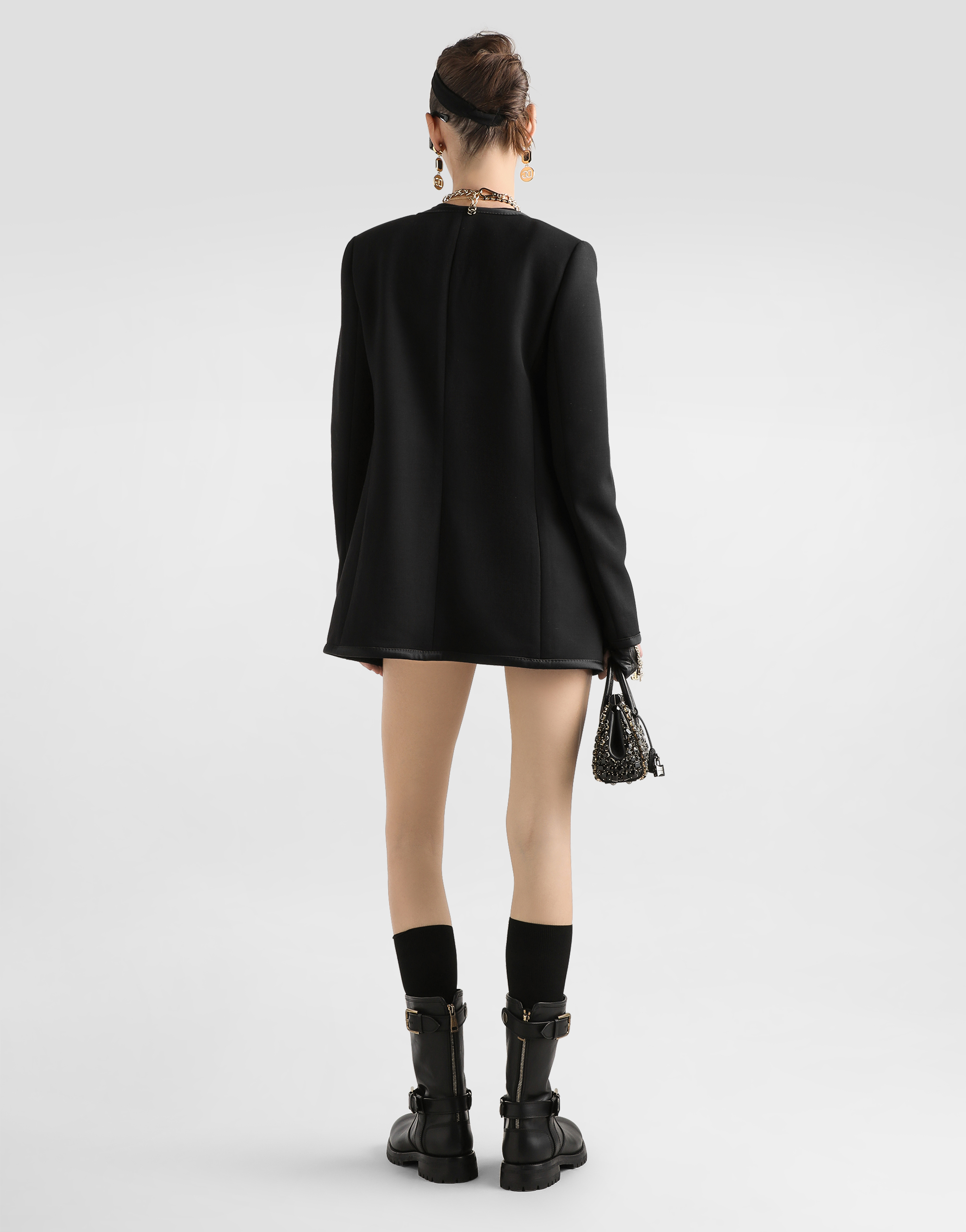 Dolce & Gabbana Embellished Button-front Jacket In Black