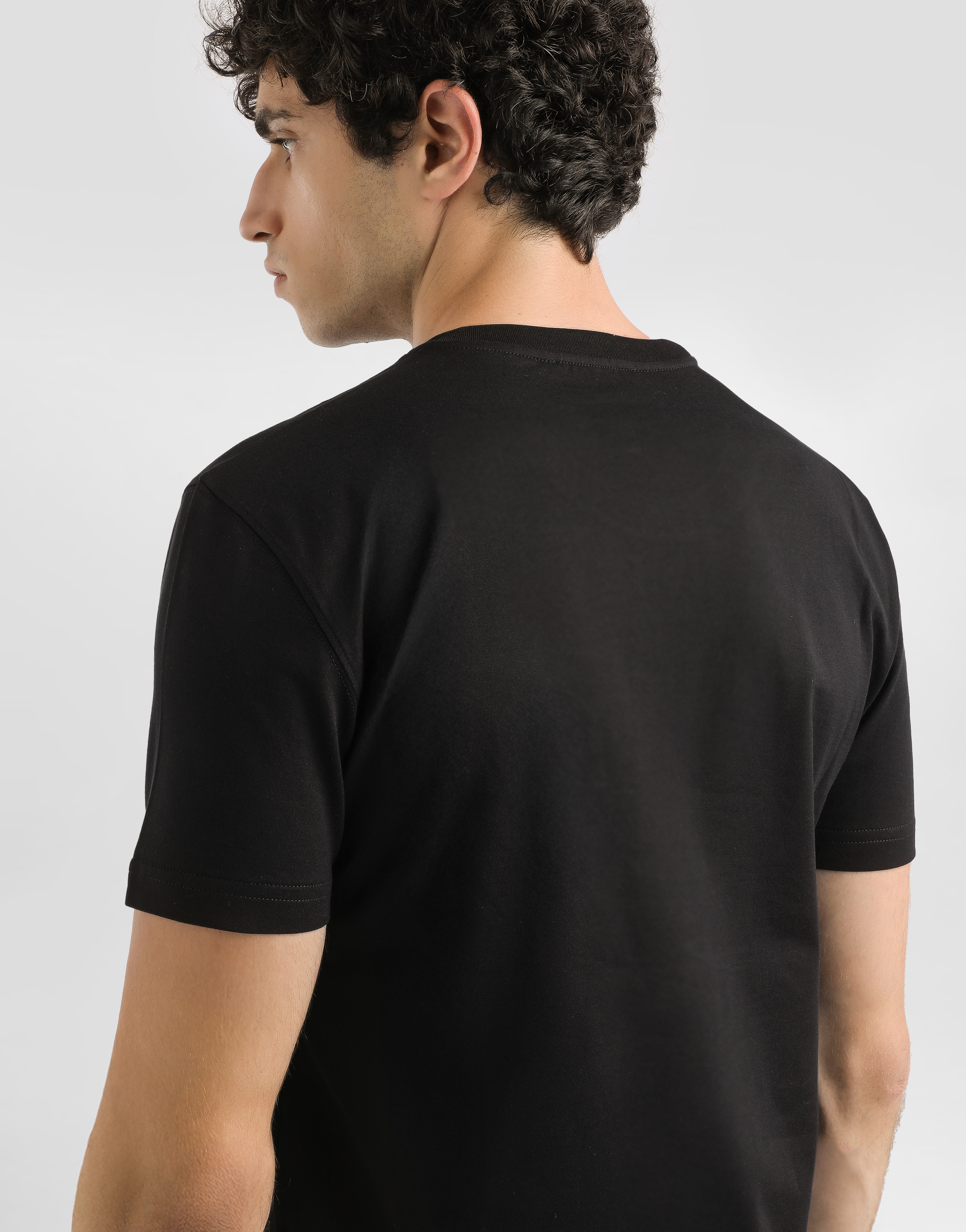 Dolce & Gabbana Crew Neck Short Sleeves T-shirt In Black
