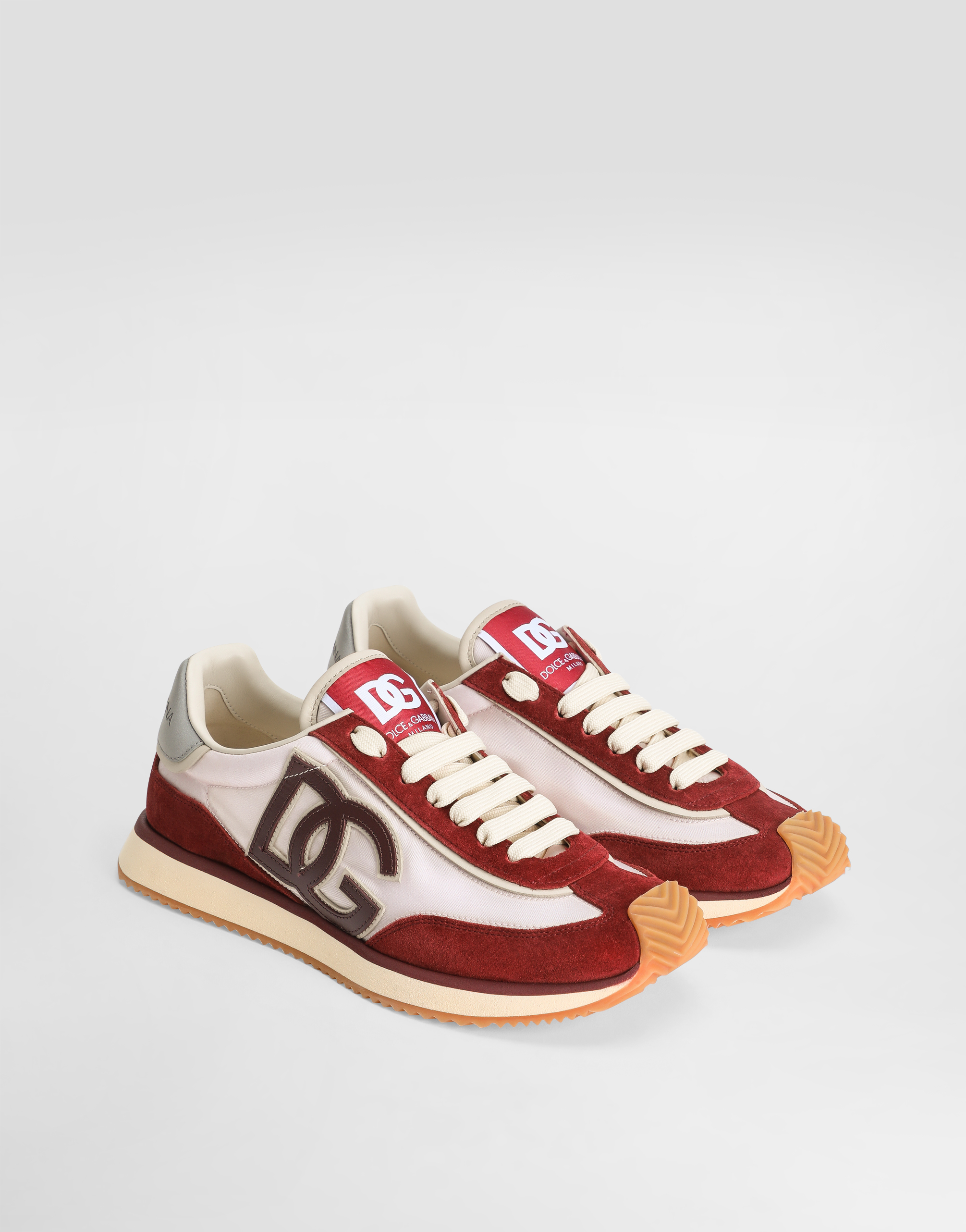 Dolce & Gabbana Sneaker Bassa Dragon+crosta+vi Bianco/bianco Sneakers Bordeaux In Multi
