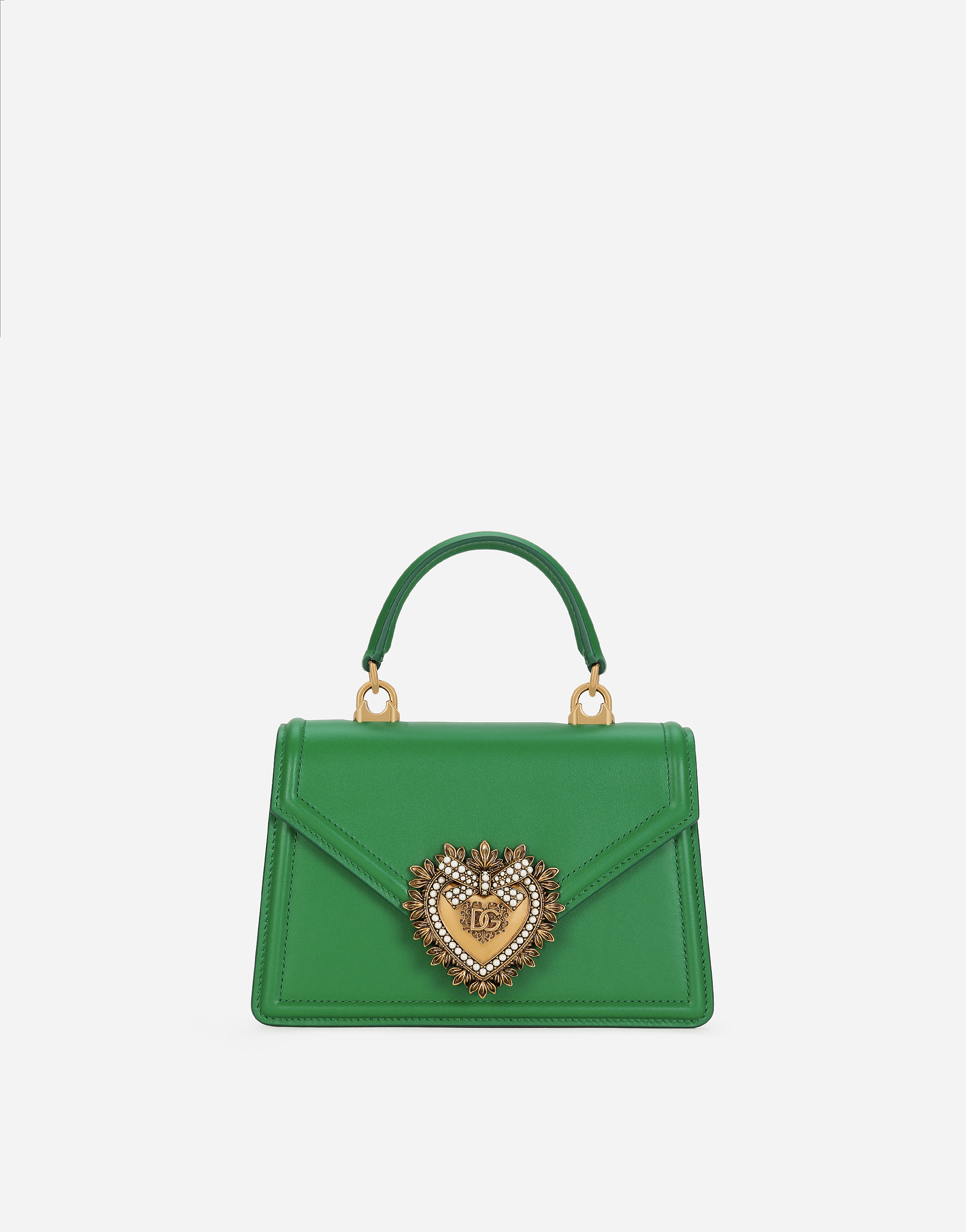 Dolce & Gabbana Small Devotion Top-handle Bag In Green