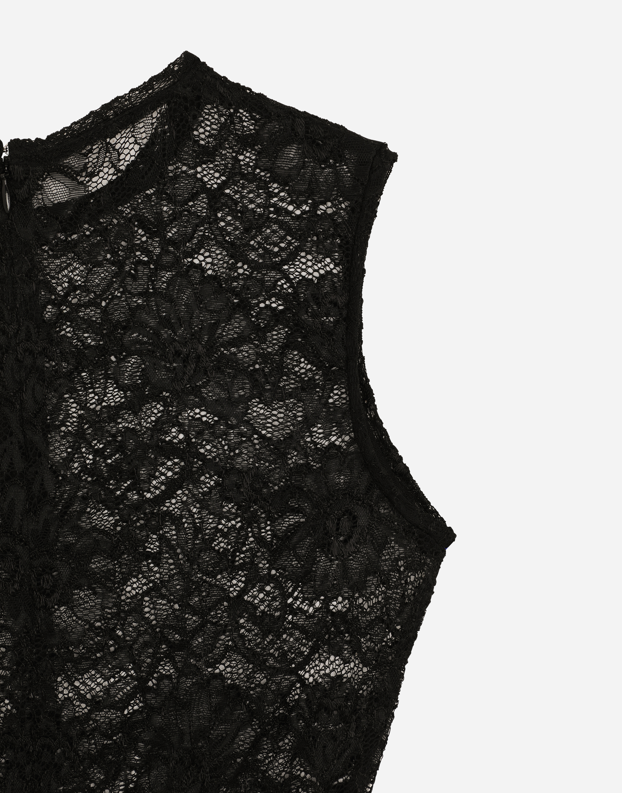 Shop Dolce & Gabbana Lace Top In Black