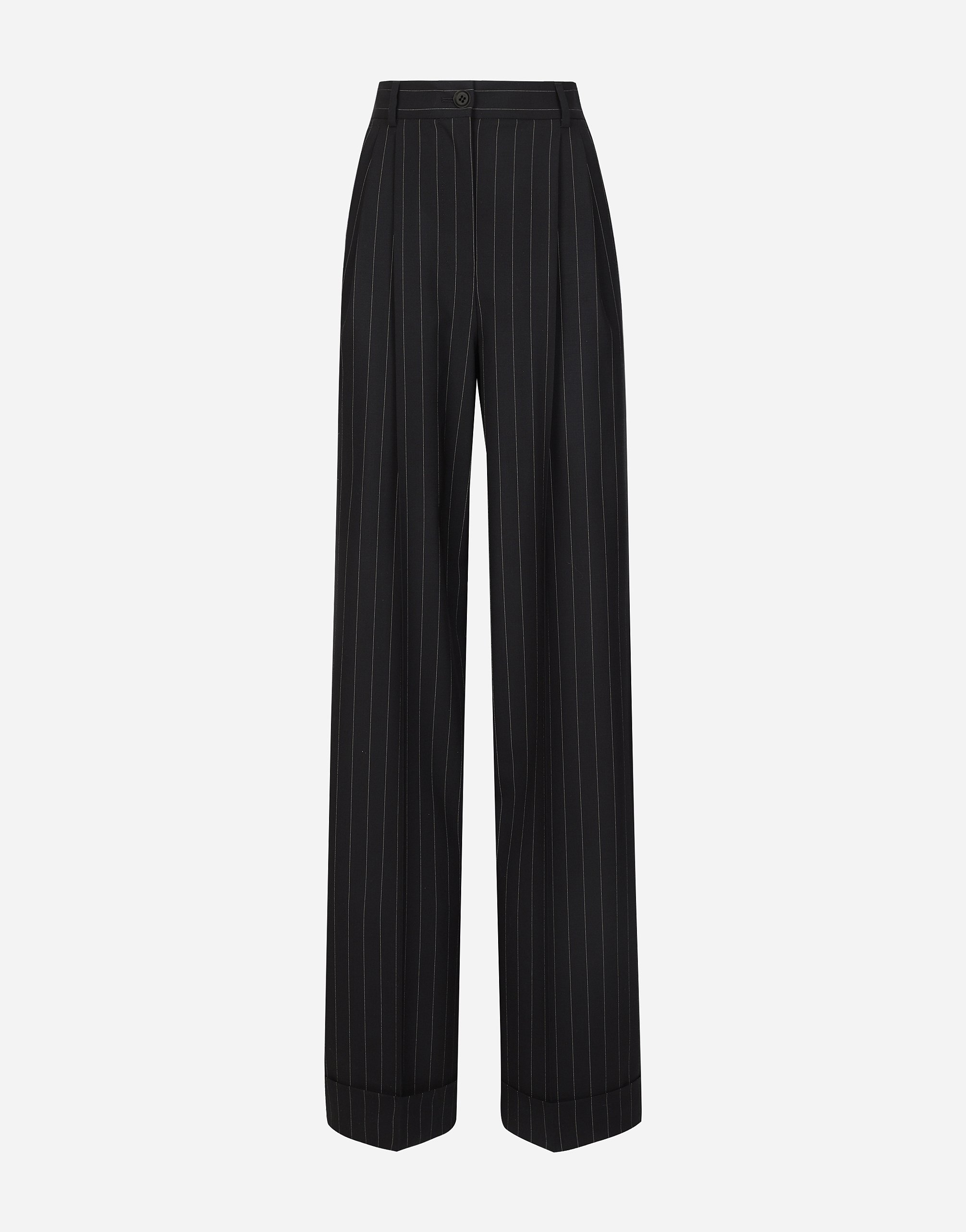 Dolce & Gabbana Flared Pinstripe Wool Pants - Woman Pants And Shorts Multicolor