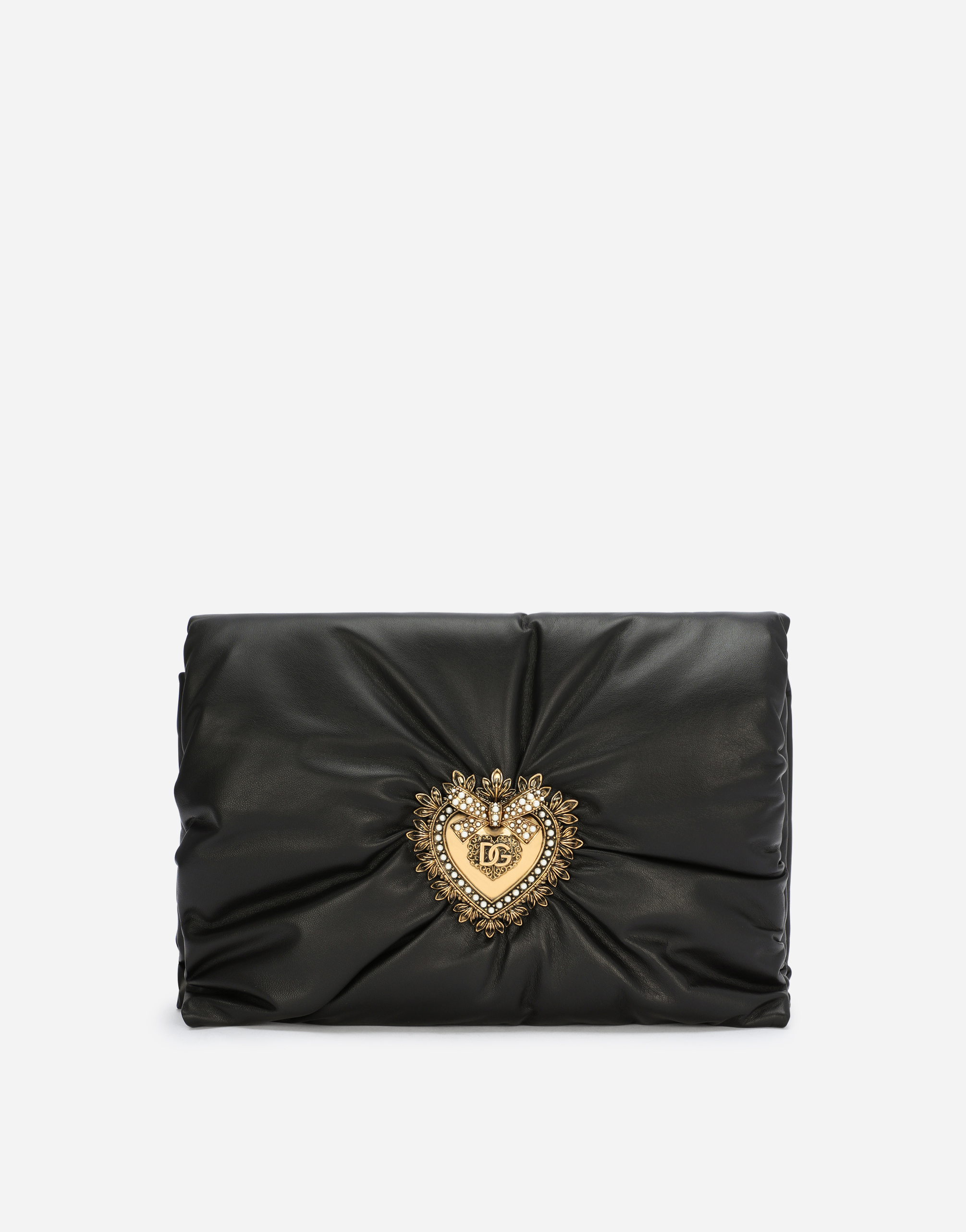 DOLCE & GABBANA MEDIUM CALFSKIN DEVOTION SOFT BAG