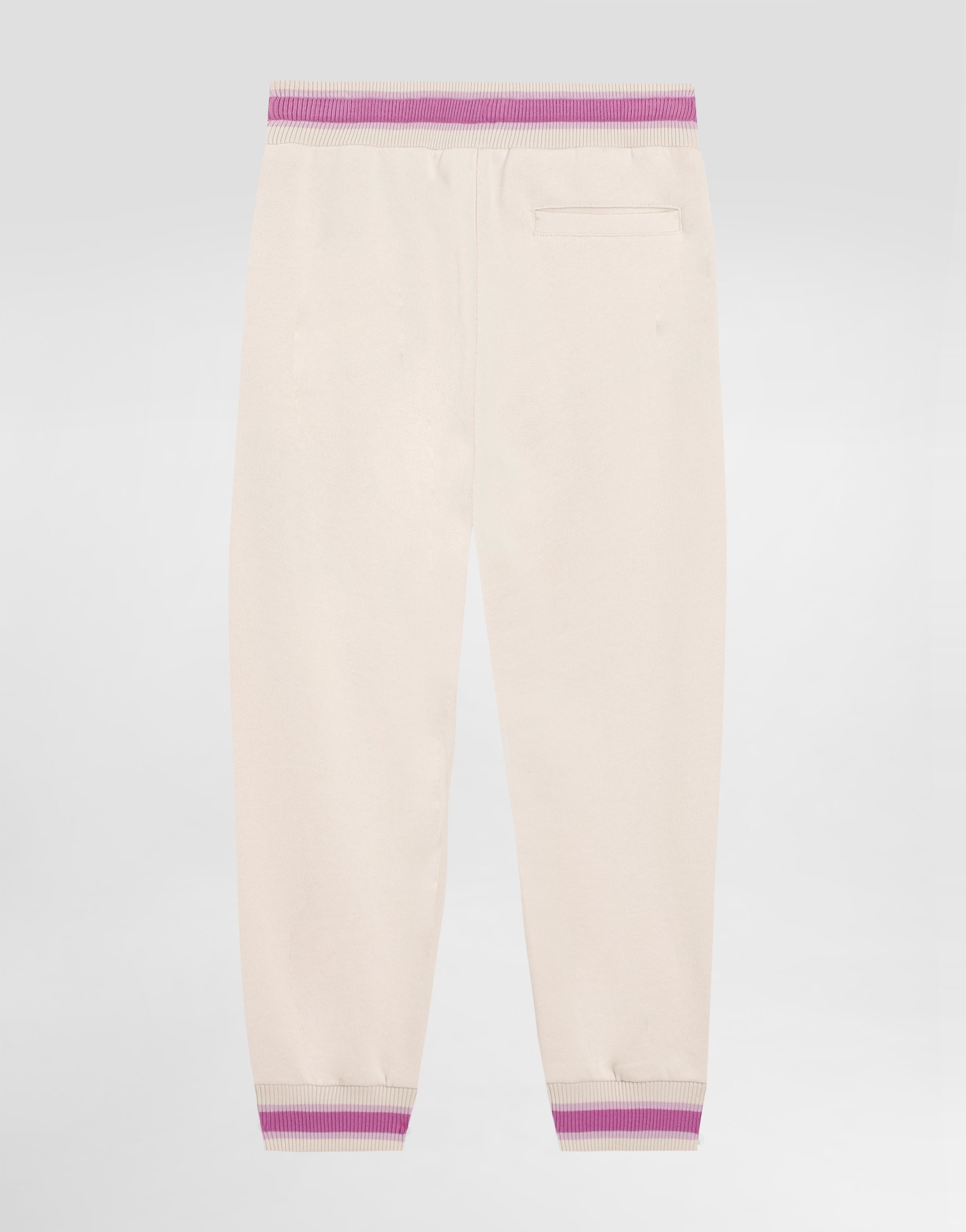 Oversized fleece trousers with violets embroidery and DG logo