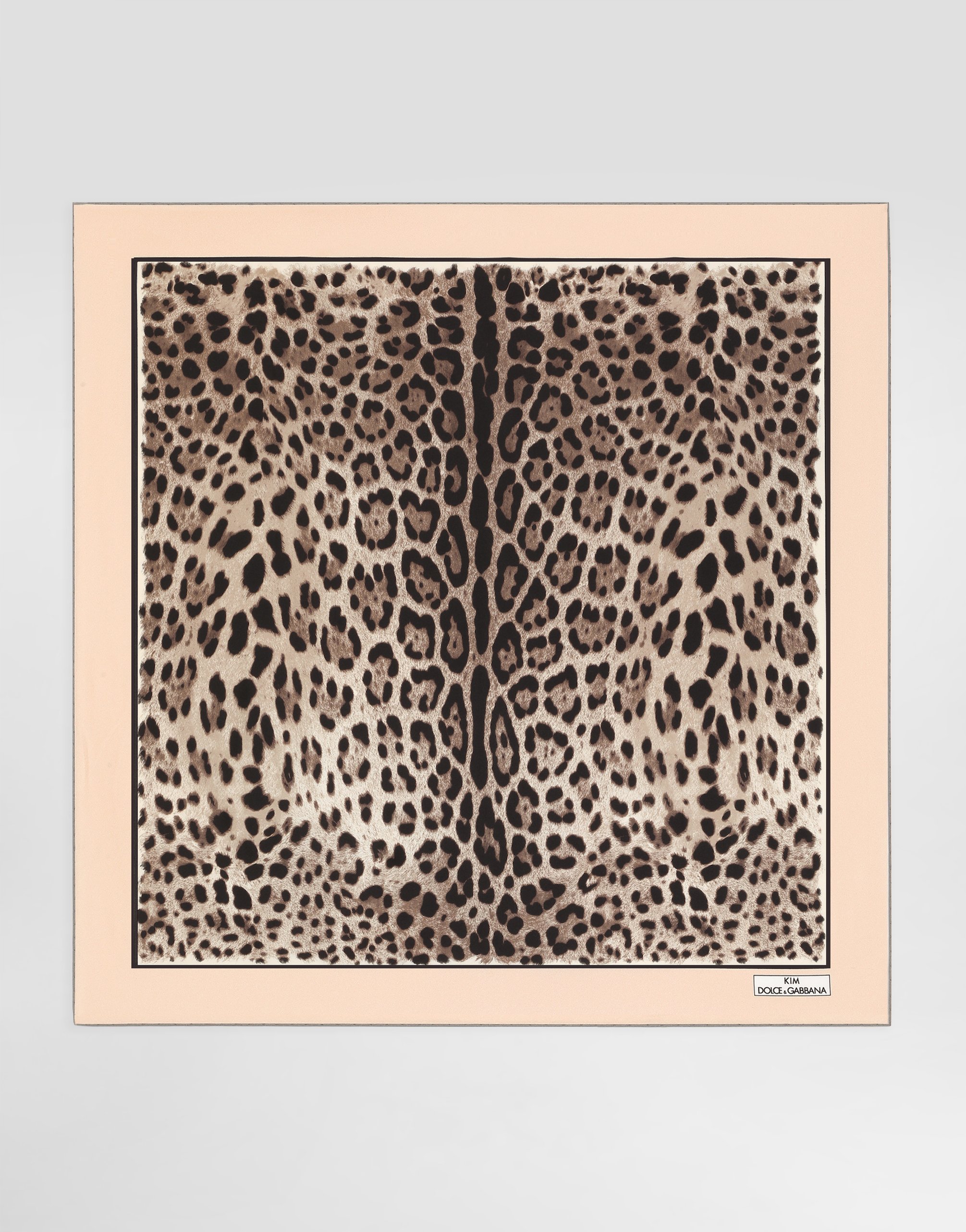 KIM DOLCE&GABBANA Leopard-print twill scarf ( x
