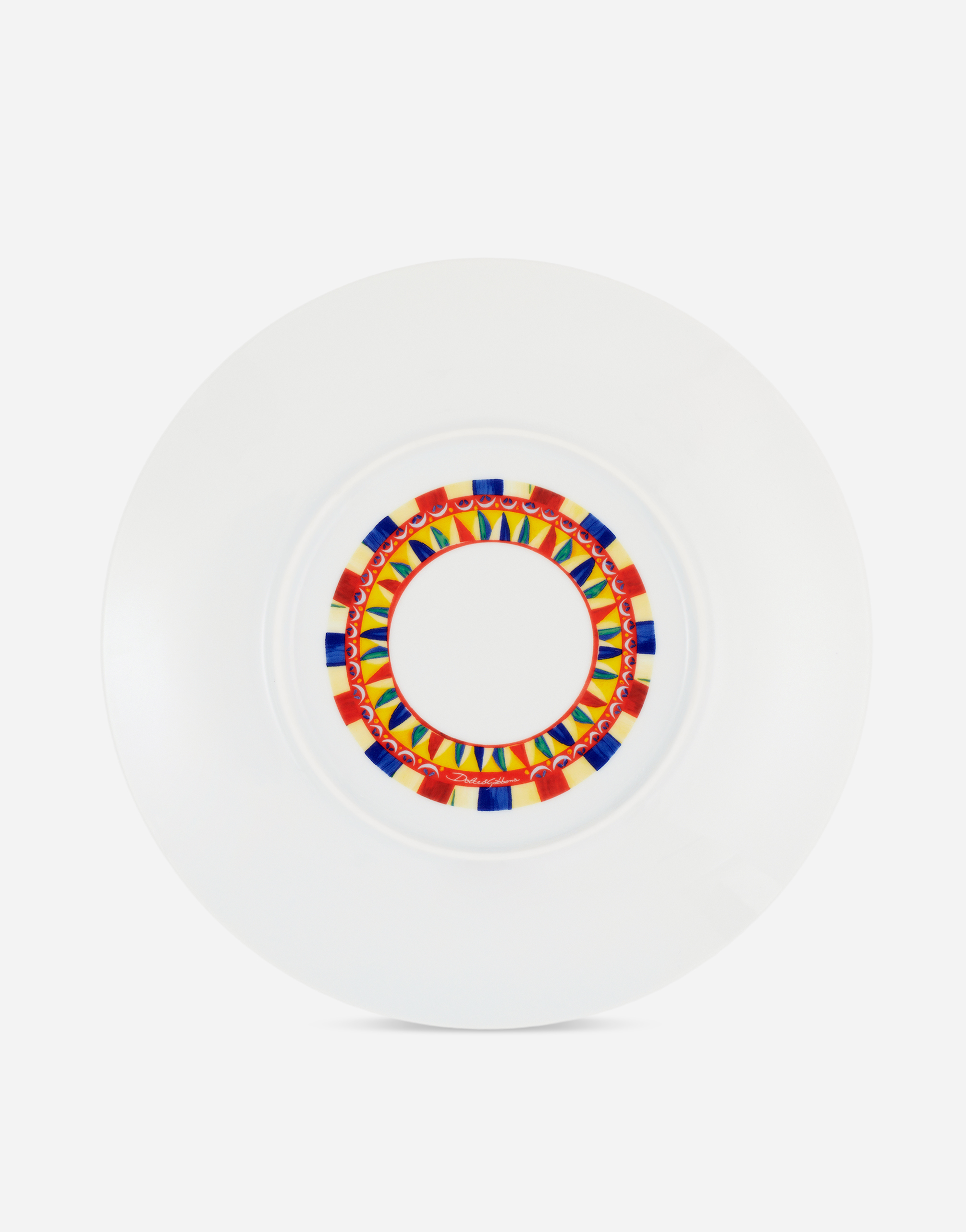 Shop Dolce & Gabbana Porcelain Charger Plate In Multicolor