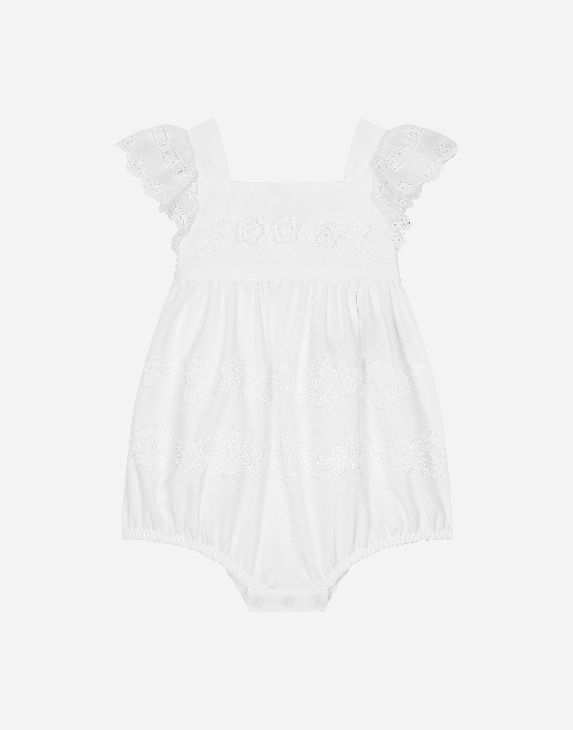 PLAYSUIT COTTON WITH LACE DETAILING
