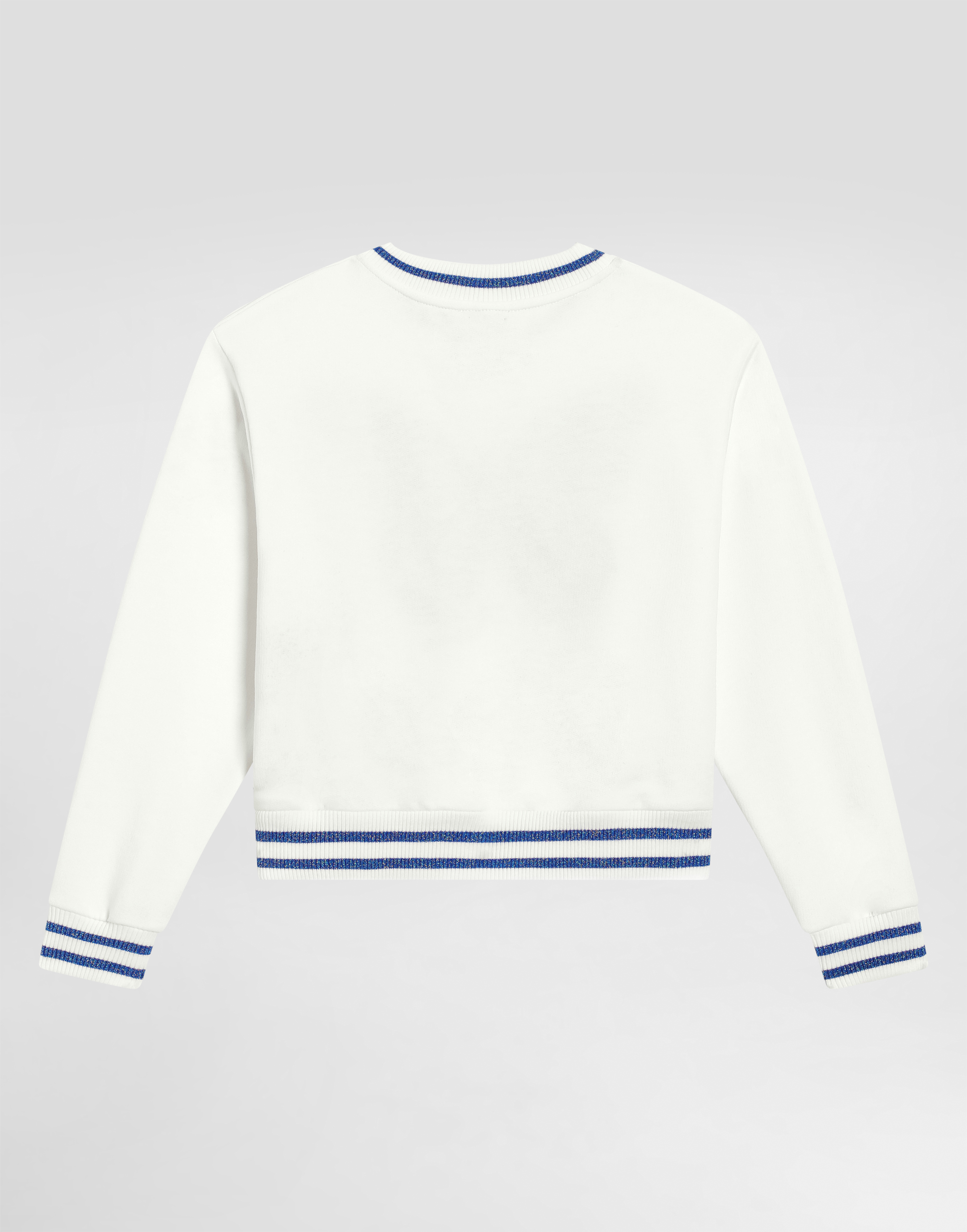 Dolce & Gabbana Round-neck Sweatshirt With Butterfly And Dg Logo In White