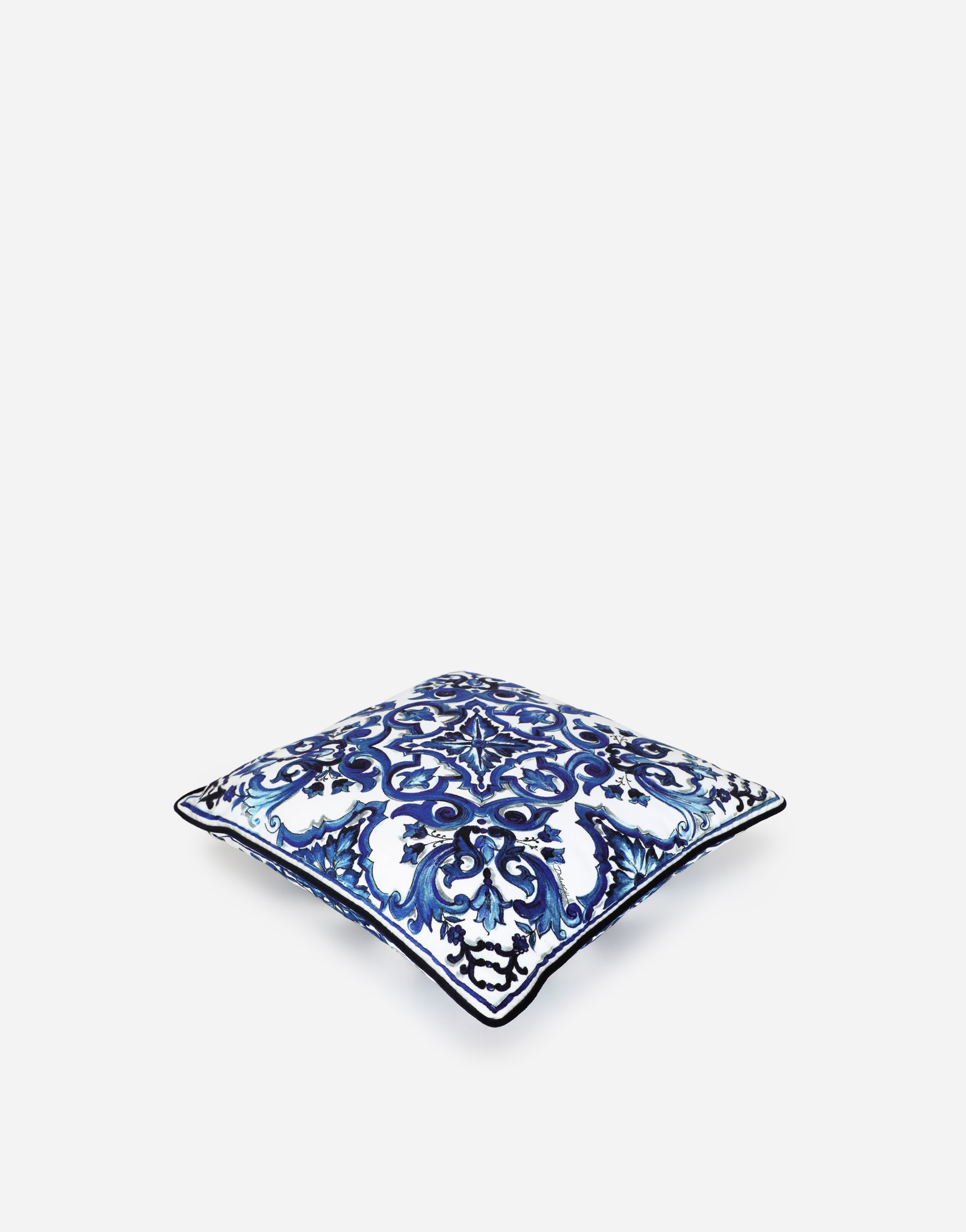 Dolce & Gabbana Velvet Cushion Small Multicolor Unisex Onesize In Multicolor
