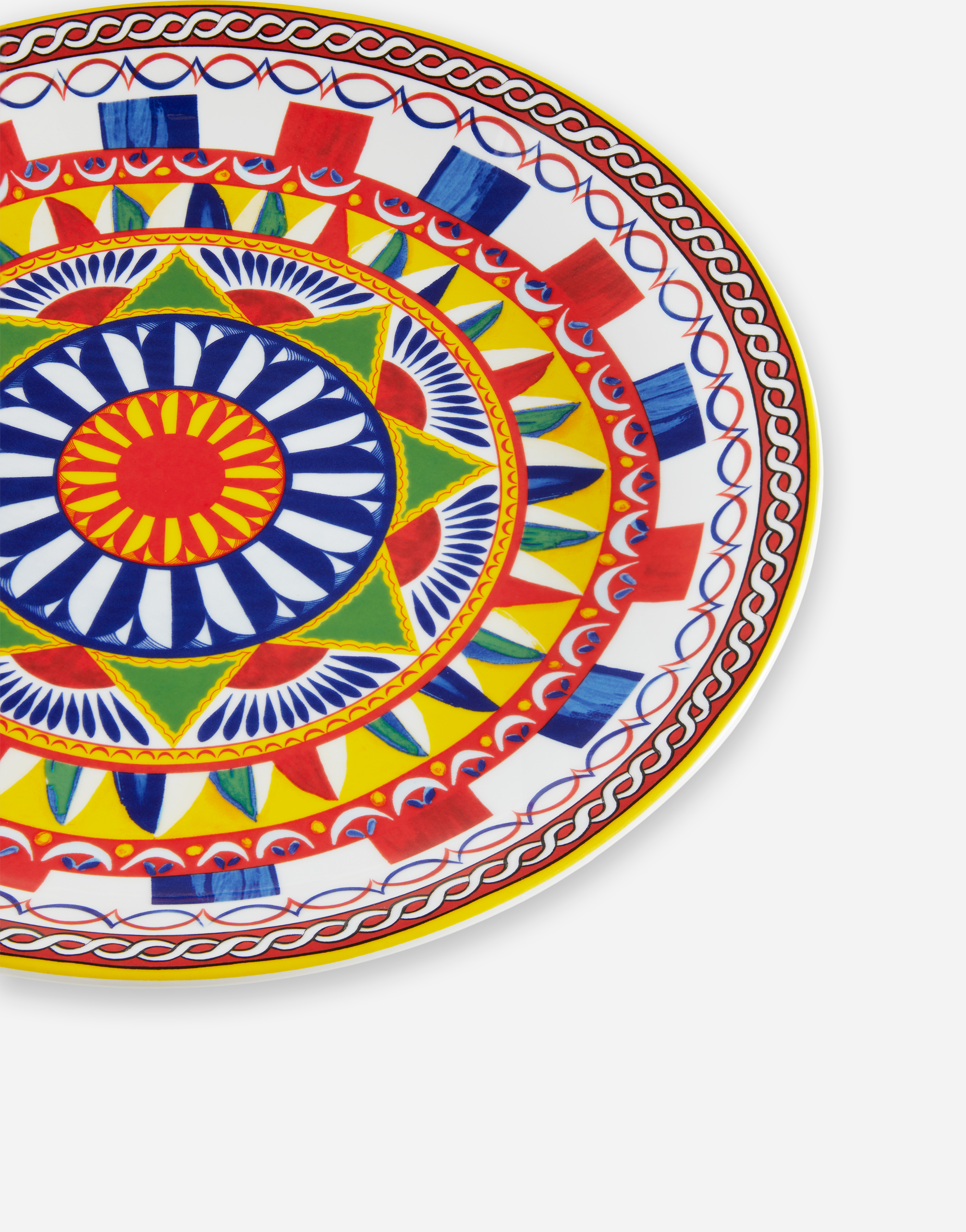 Shop Dolce & Gabbana Porcelain Platter In Multicolor