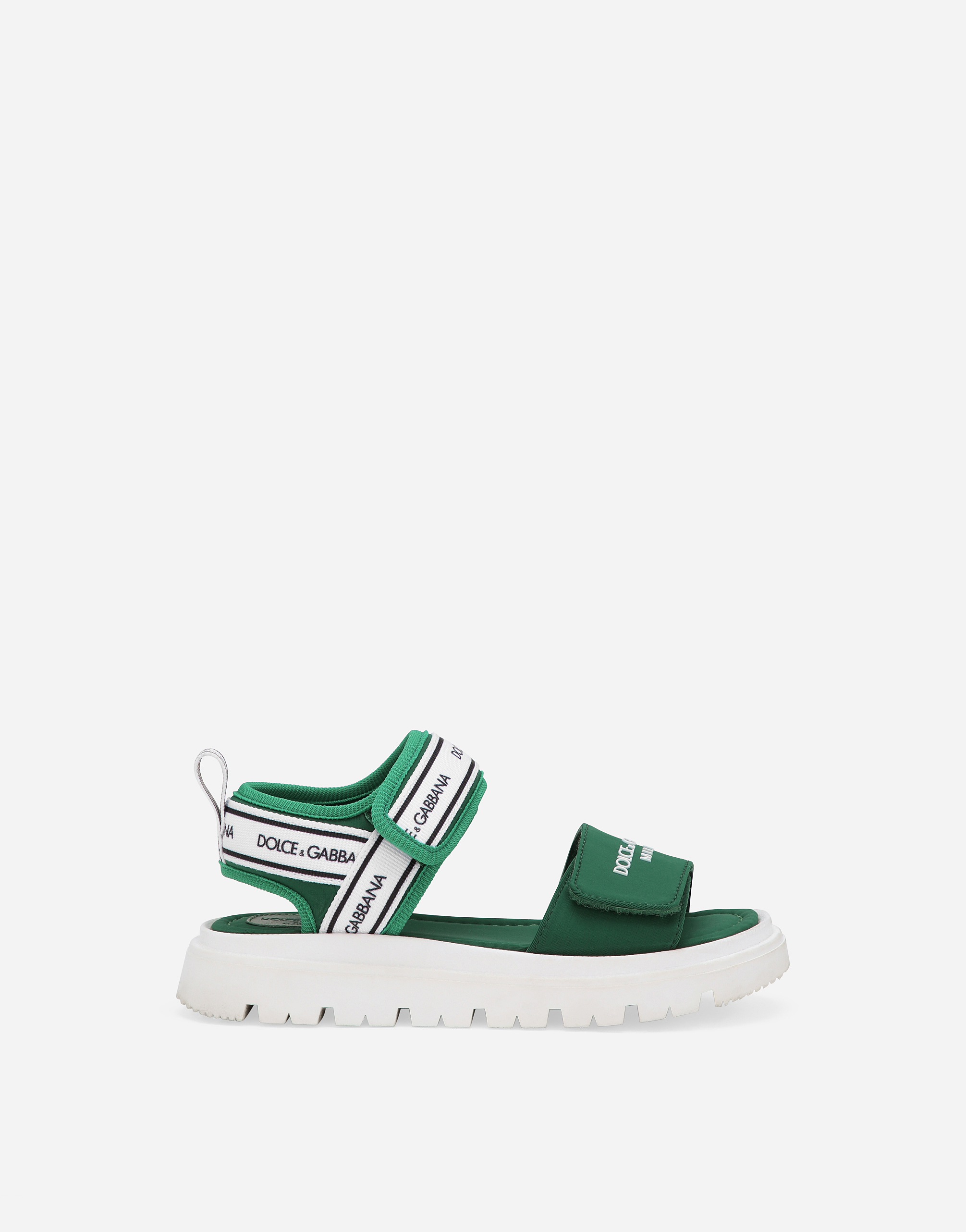 Dolce & Gabbana Sandals With Dolce&gabbana Logo In Green