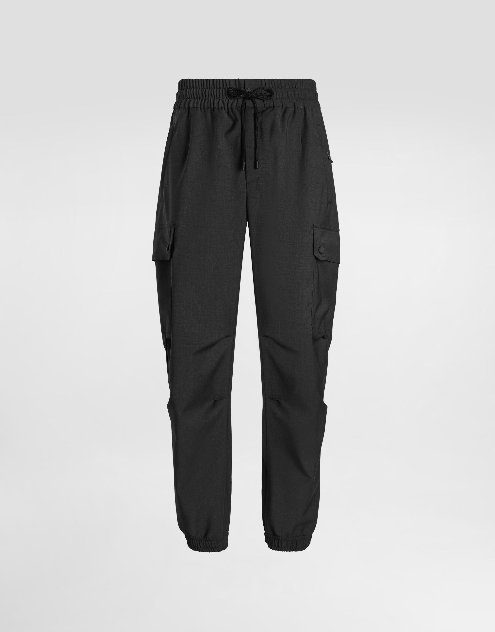 Wool canvas cargo trousers