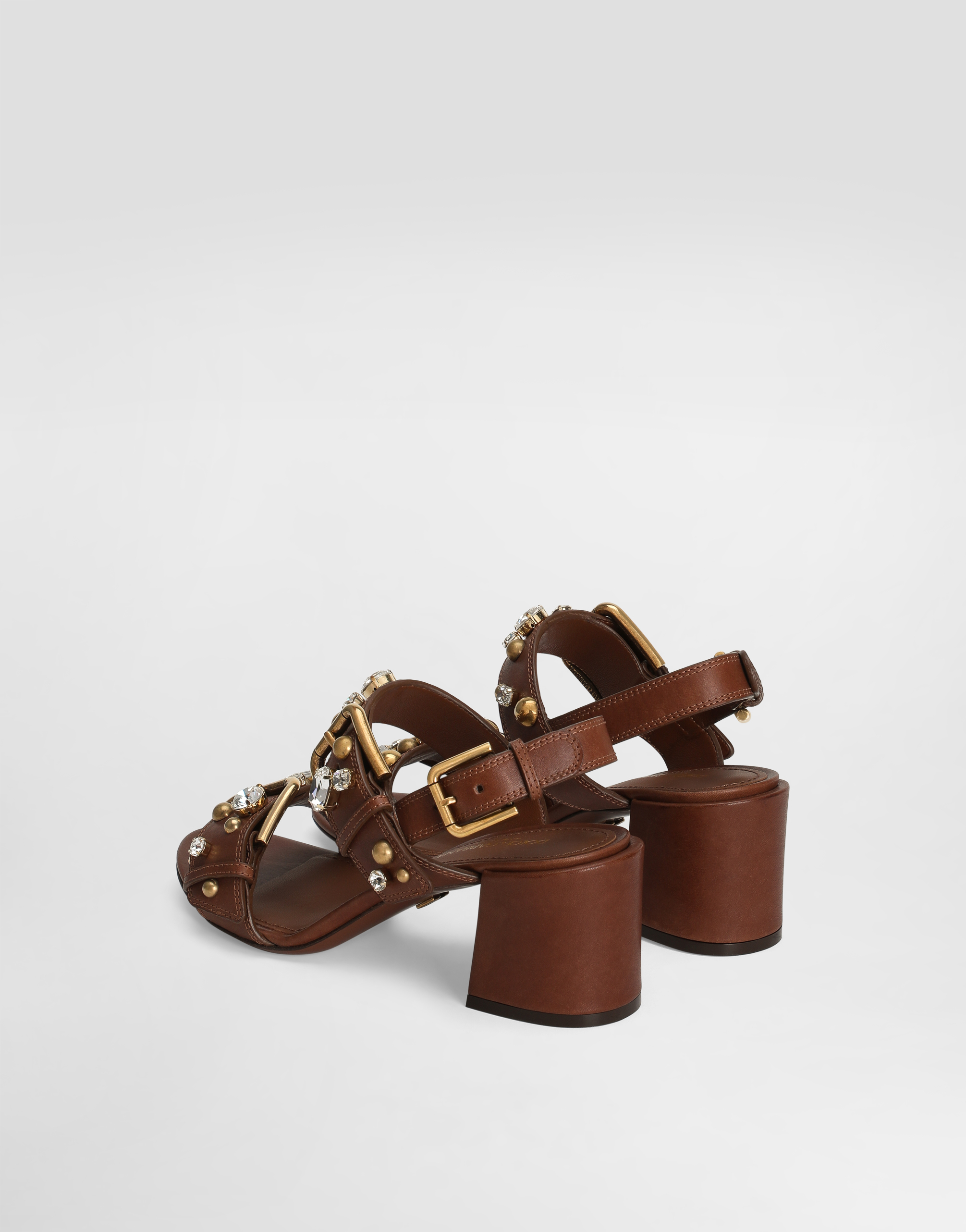  Dolce & Gabbana Cowhide Keira Sandals With Embellishements - Femme Sandales Et Compensées Multicolor 40 