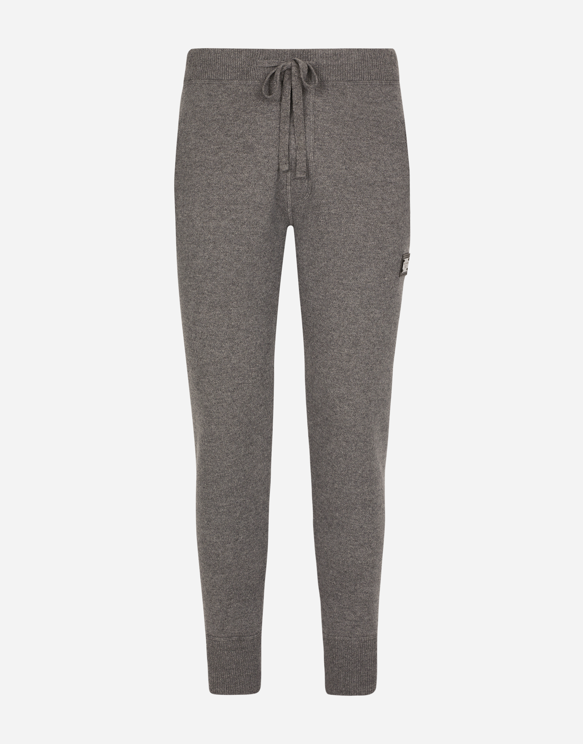 Dolce & Gabbana Wool And Cashmere Knit Jogging Pants - Man Pants And Shorts Gray Wool