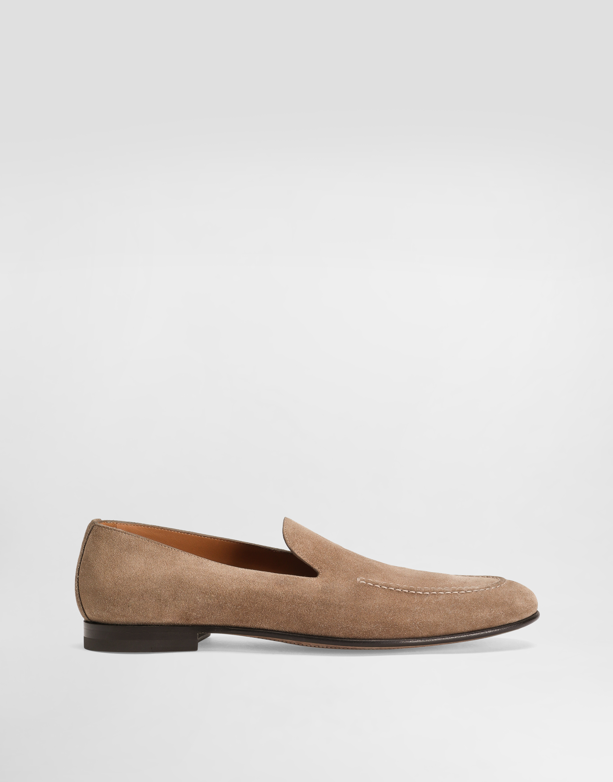 Split calfskin slippers
