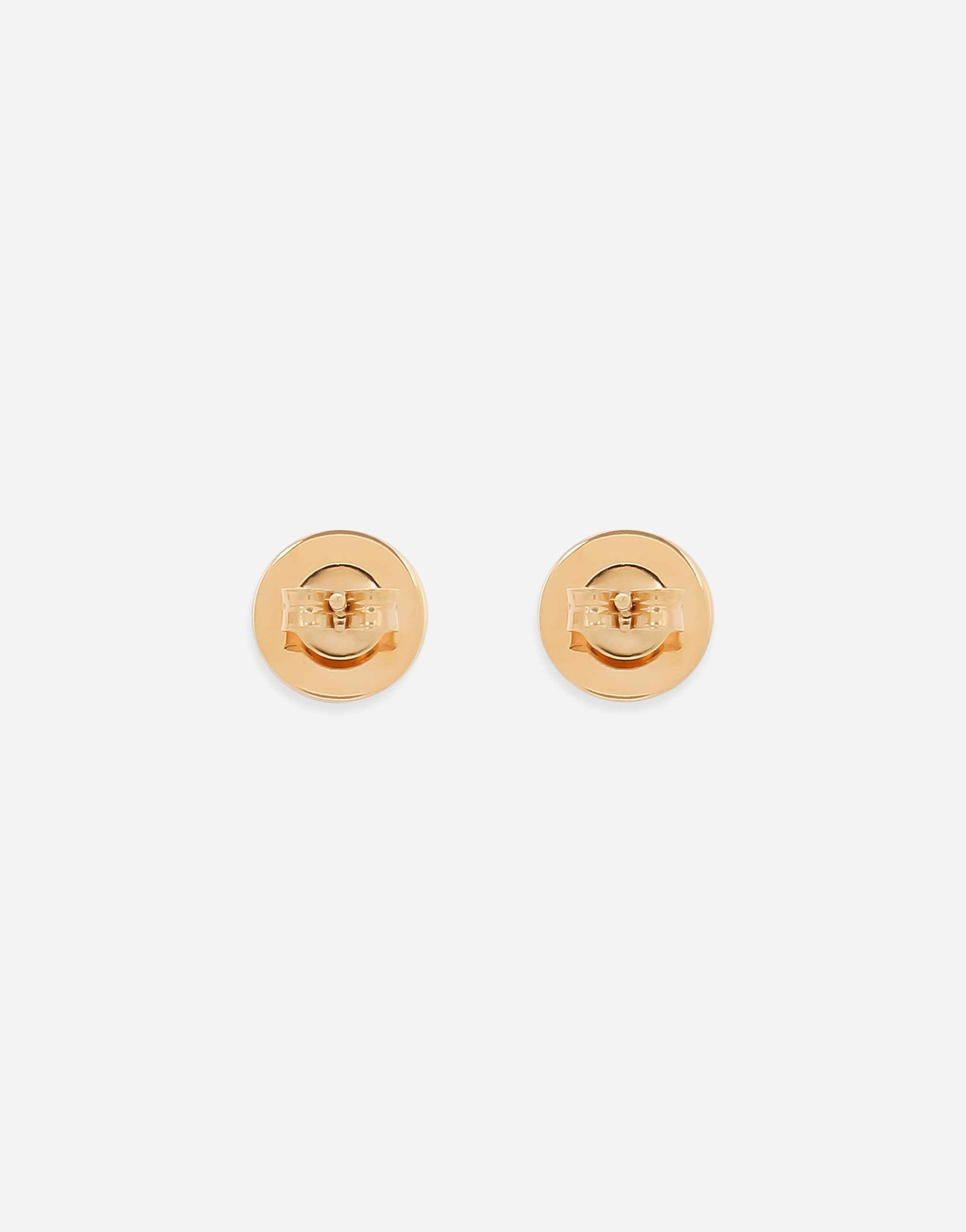 Dolce & Gabbana Butterfly-back Earrings With Logo In Gold